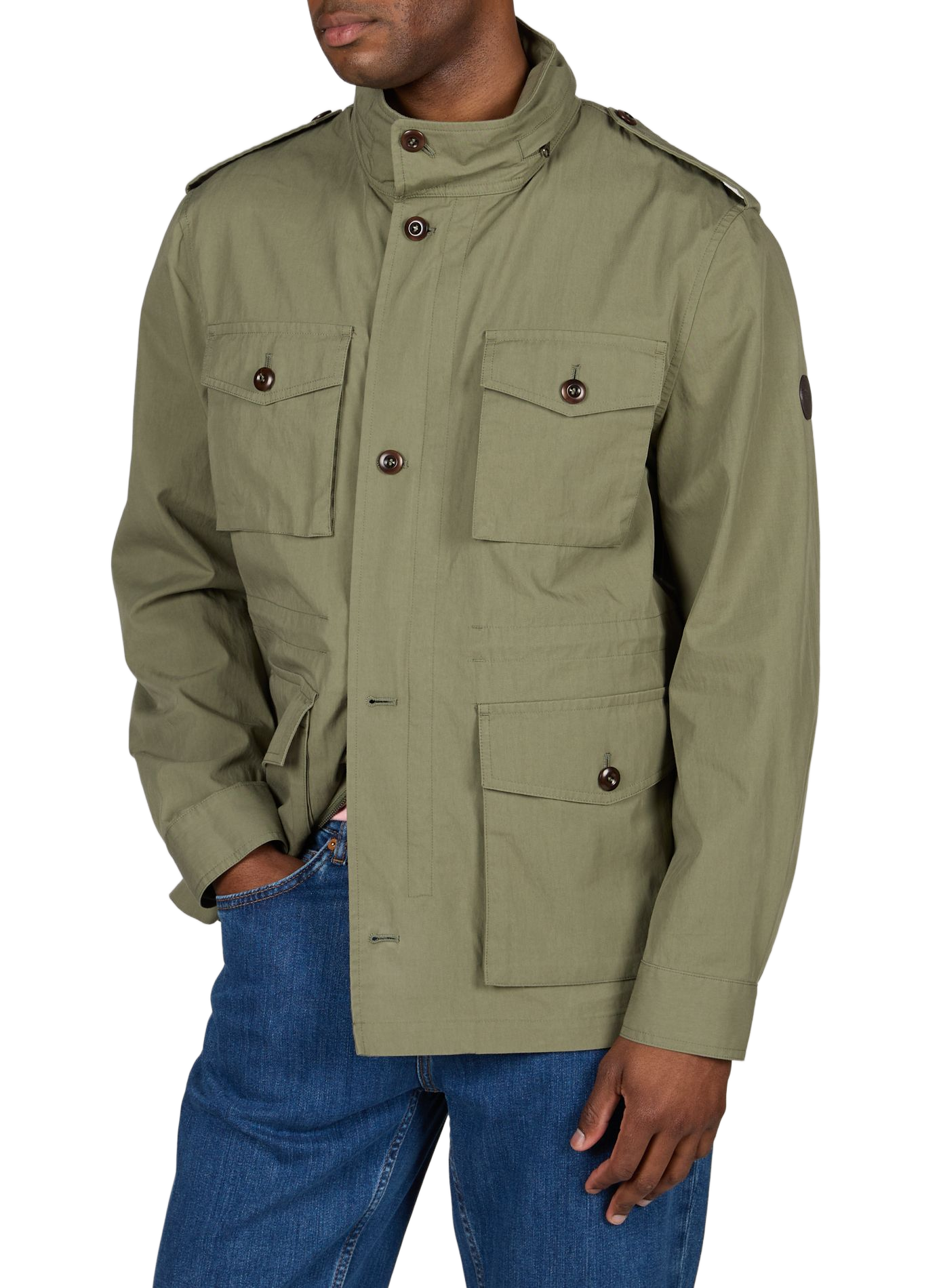 Blouson droit en coton mélangé GANT Vert