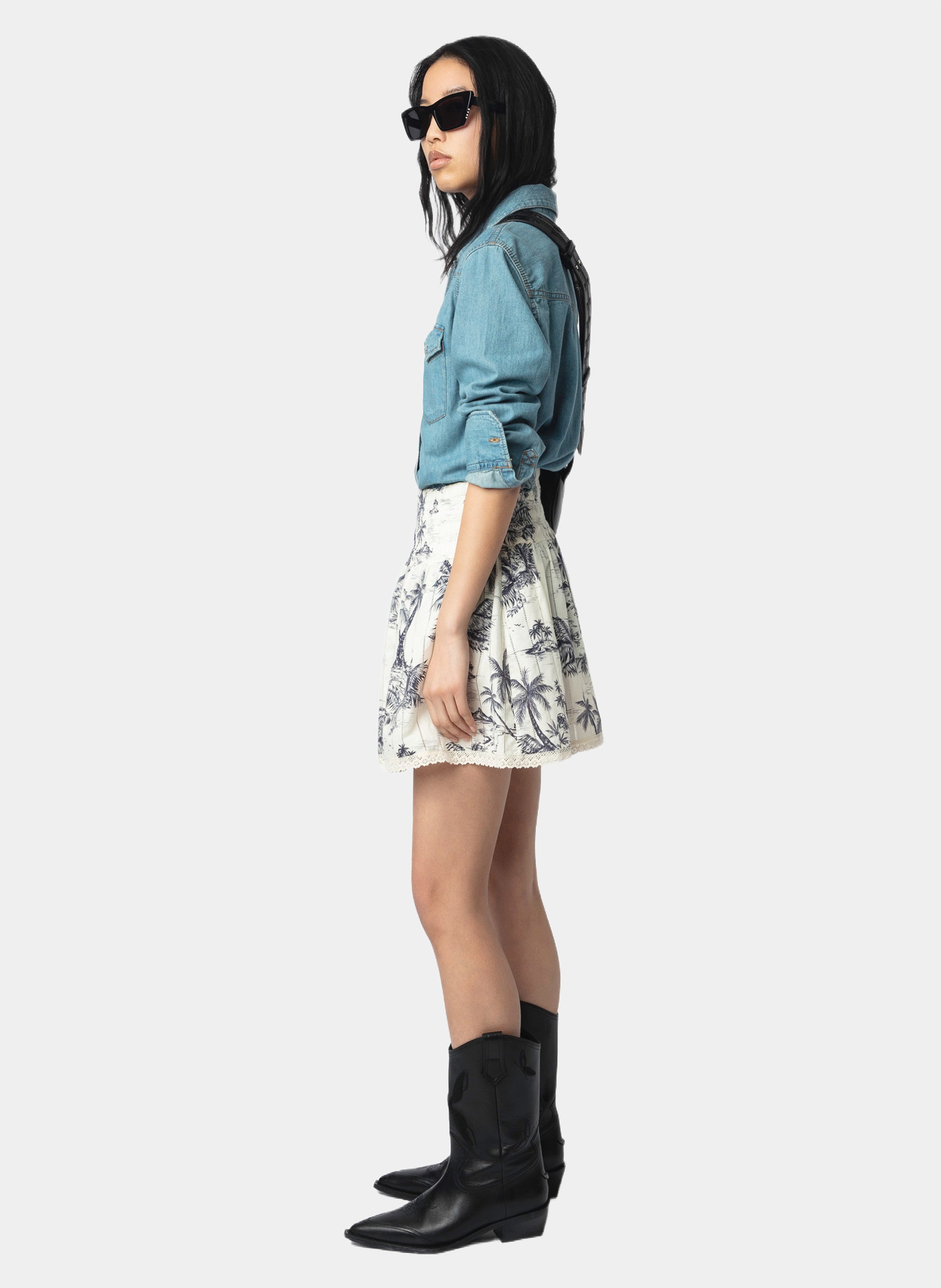Chemise droite en coton thelma ZADIG&VOLTAIRE Bleu