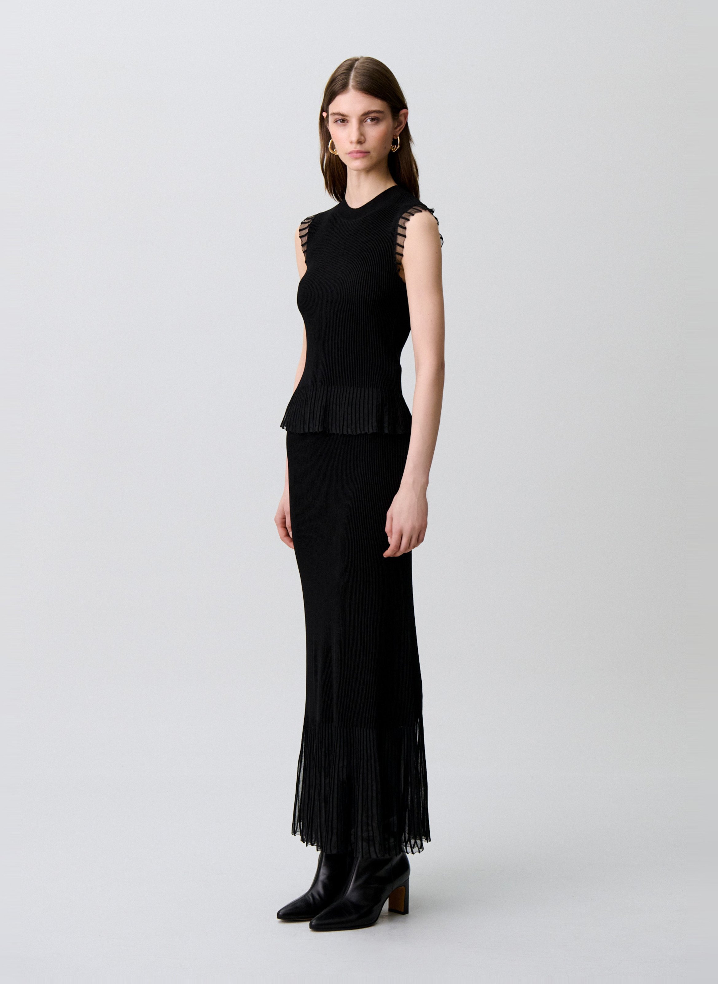 Pull droit côtelé CLAUDIE PIERLOT Noir
