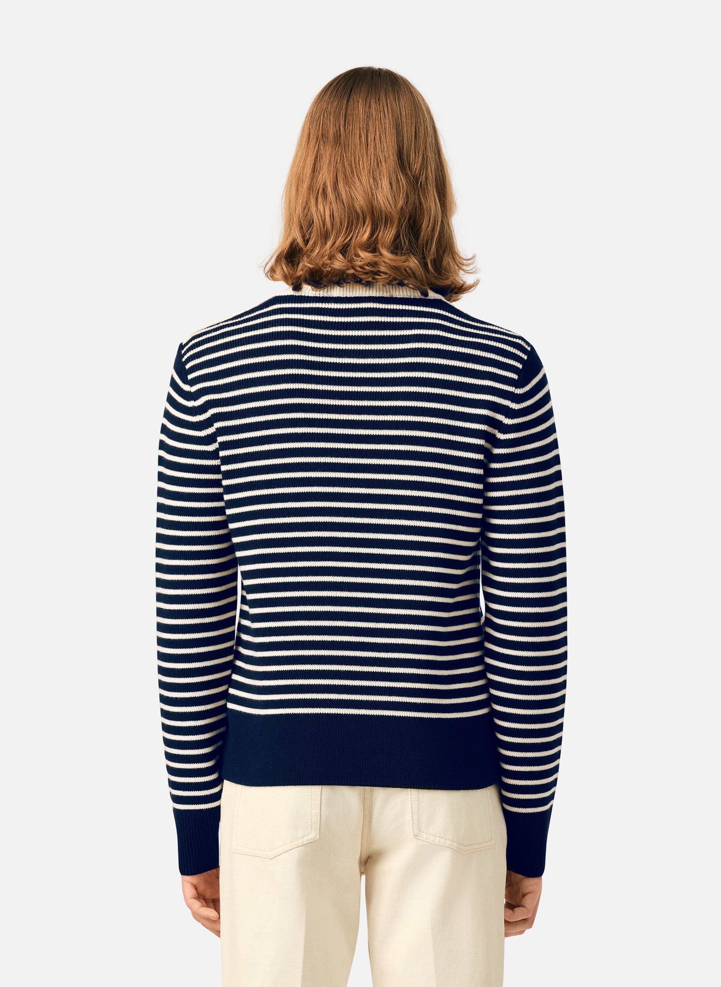Pull marinière unisexe en laine AMI PARIS Multicolore
