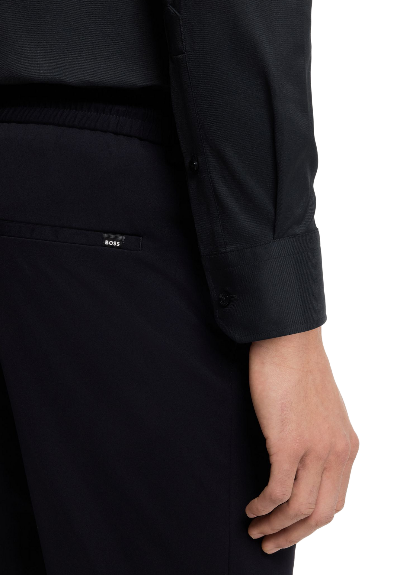 Chemise regular manches longues BOSS Noir