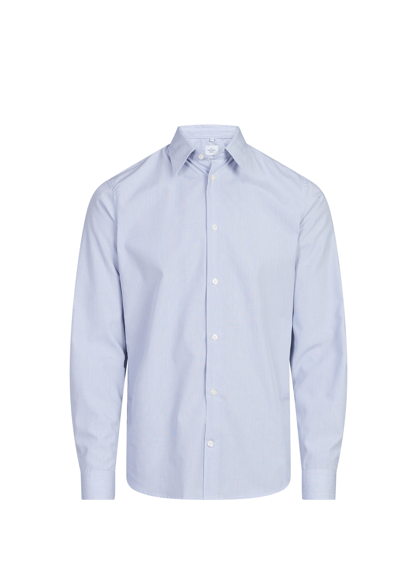 Chemise slim en coton AU PRINTEMPS PARIS Bleu