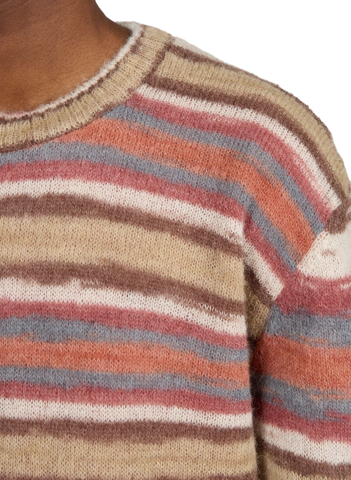 Oversized striped sweater in blended mohair and alpaca A.P.C. Brown