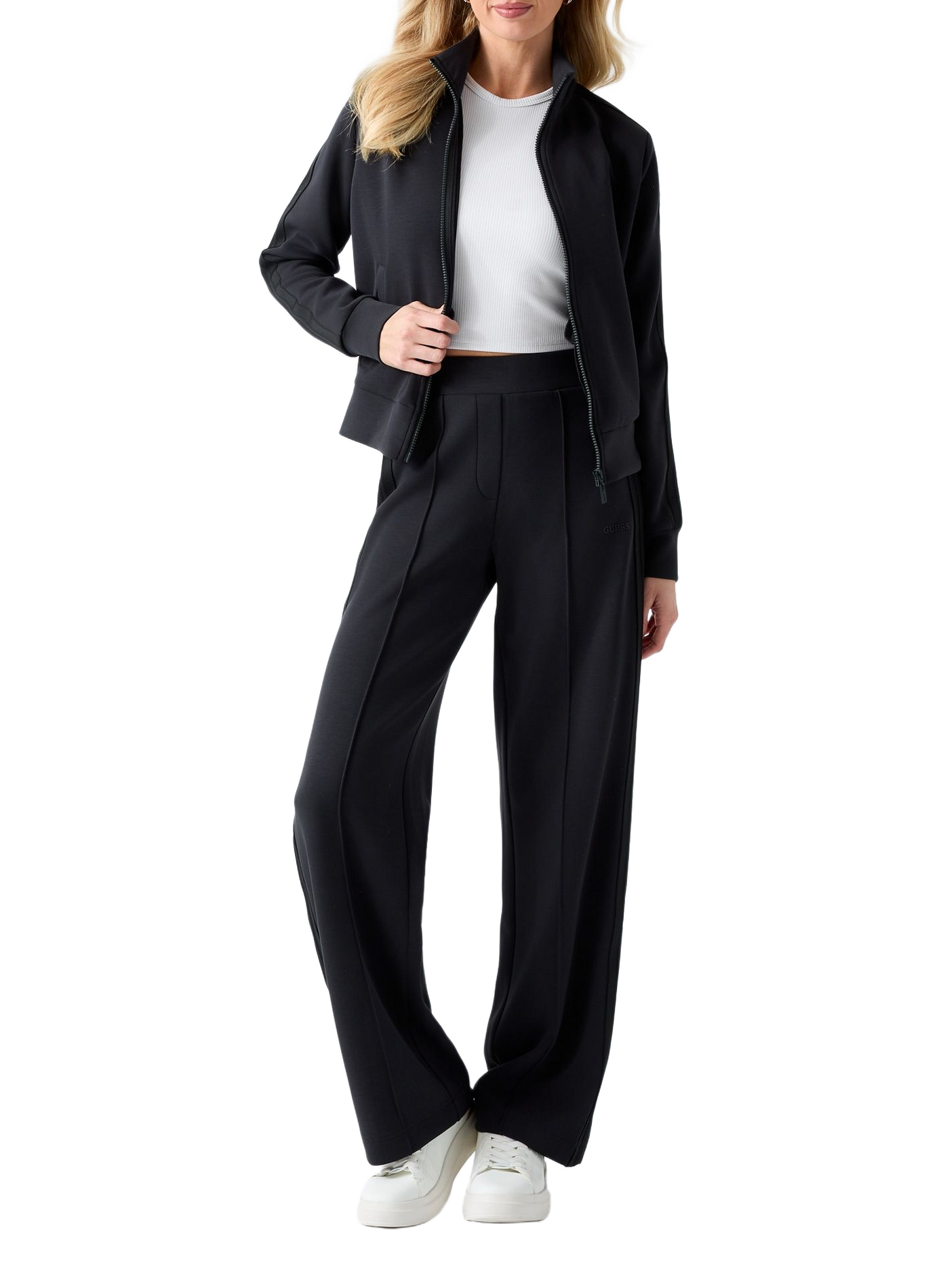 Weite Baumwollhose GUESS Schwarz