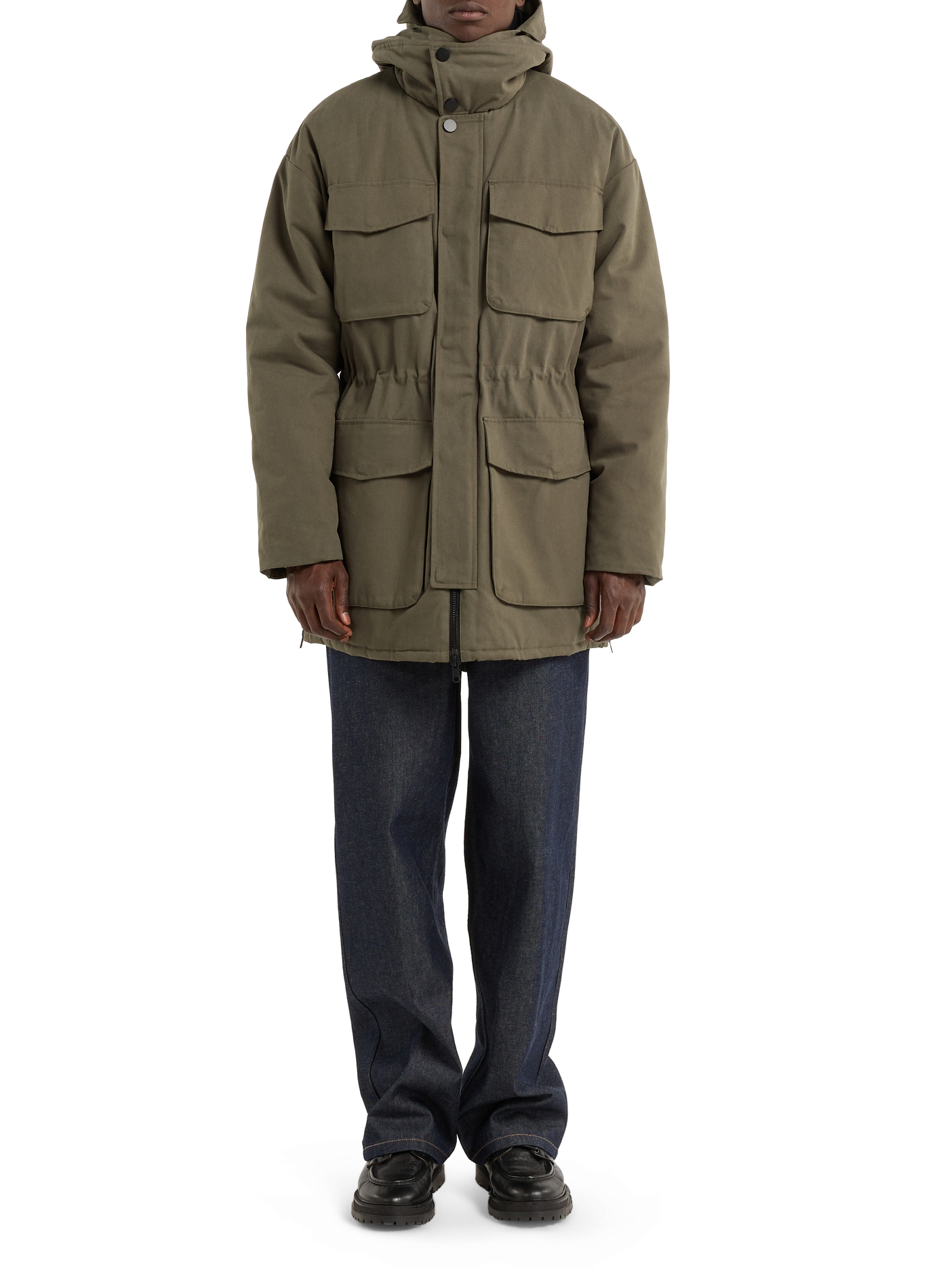 Cotton hooded parka SAISON 1865 Khaki