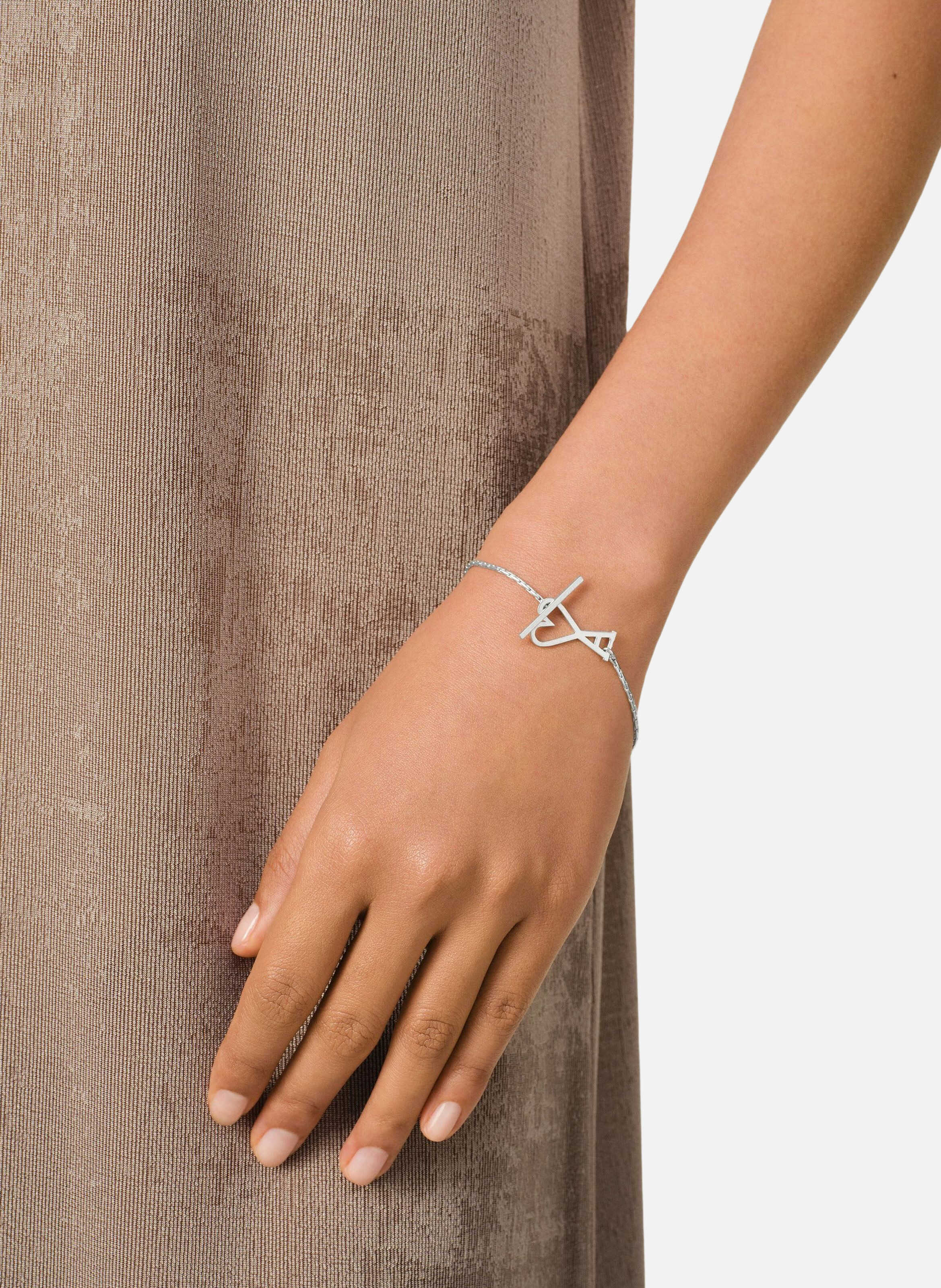 Bracelet chaîne ami de coeur unisexe AMI PARIS Gris