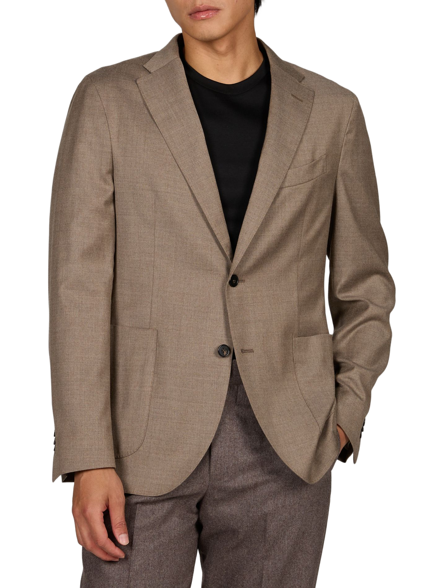 Straight blazer in blended virgin wool SLOWEAR Beige