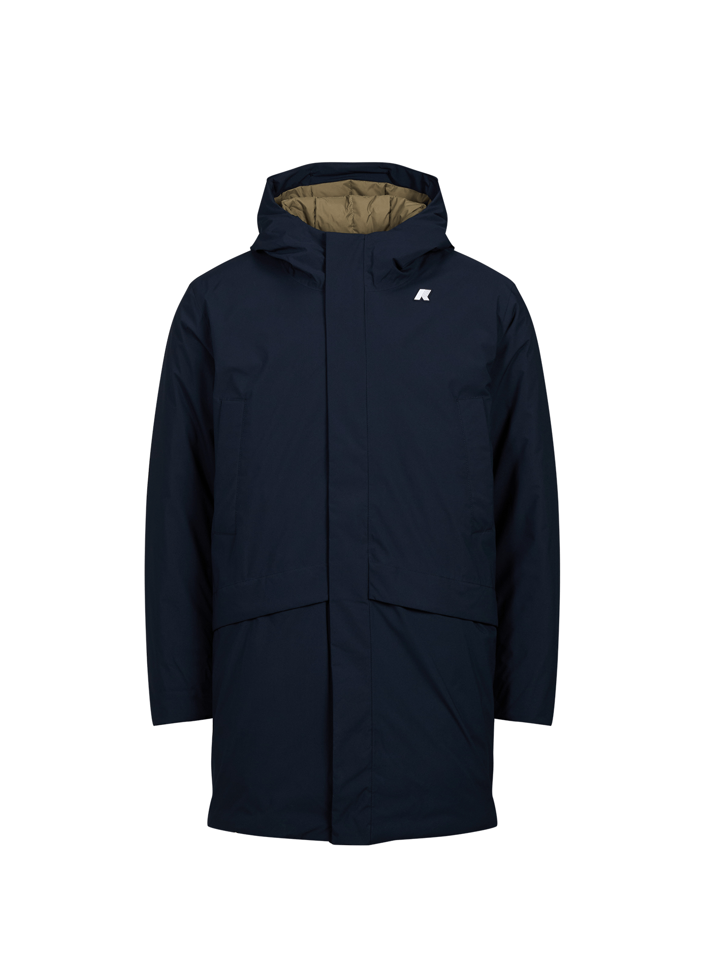 Rechte parka met capuchon K-WAY Blauw