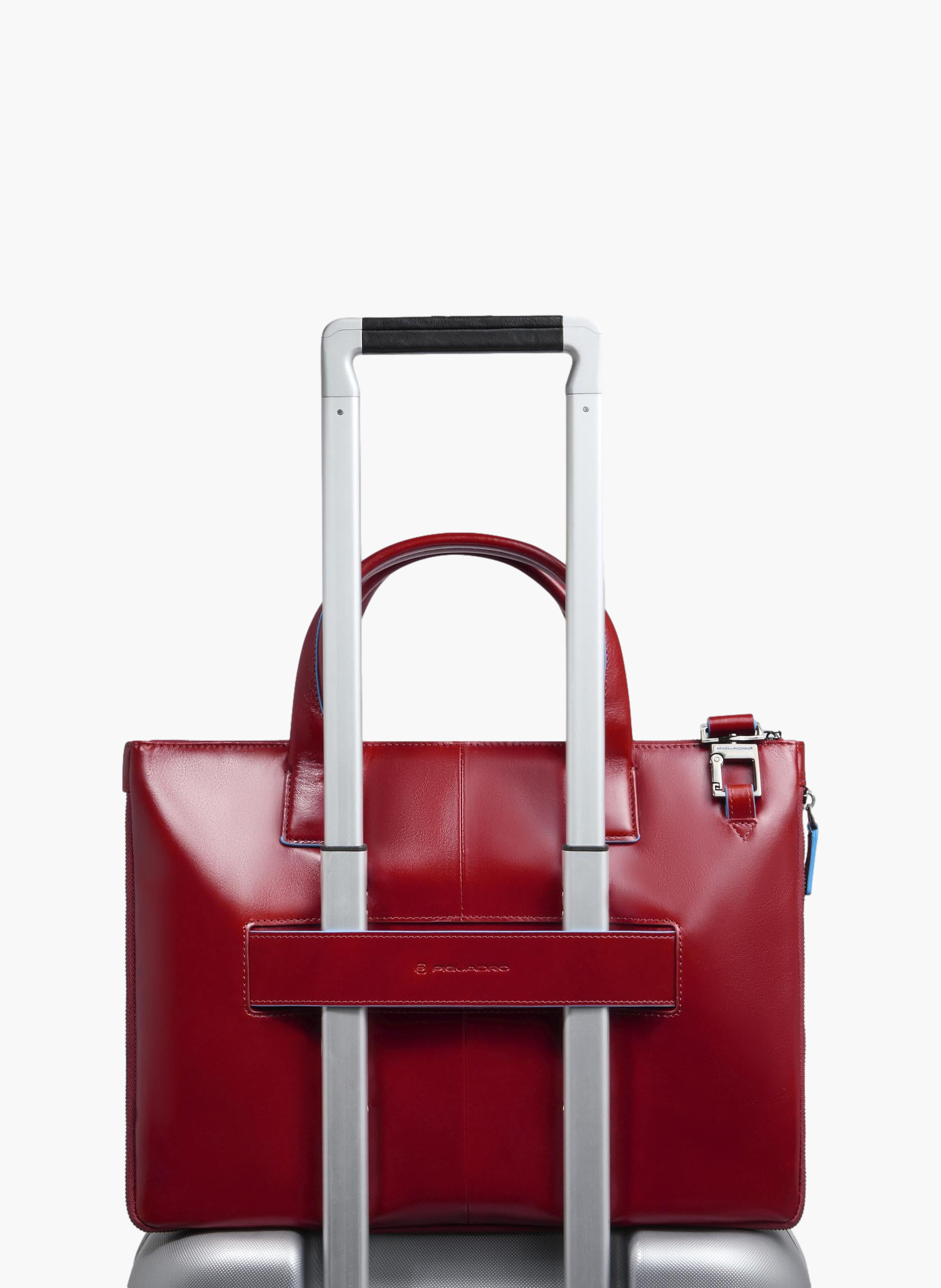 Sac à ordinateur mince 14" personnalisable PIQUADRO Rouge