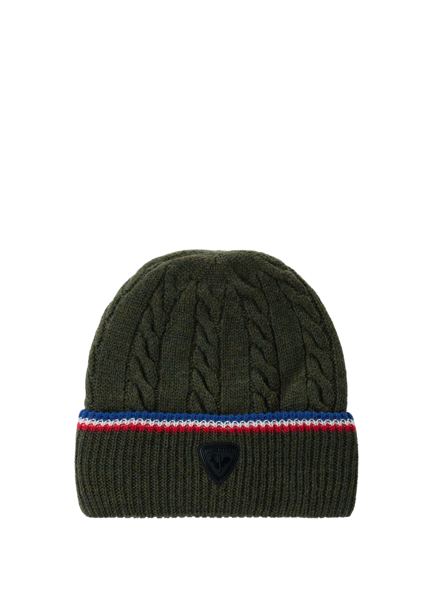 Beanie mit Umschlag im Zopfmuster ROSSIGNOL Khaki