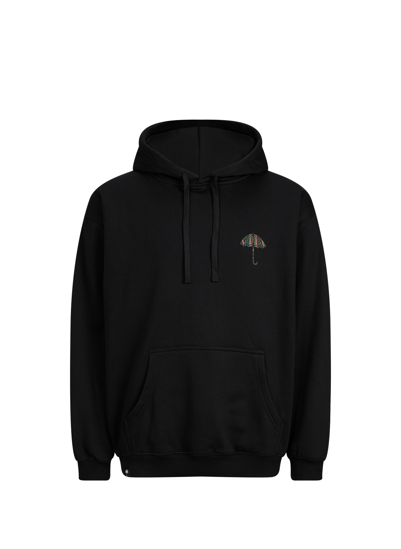 Gerader einfarbiger Kapuzen-Hoodie HELAS CAPS Schwarz