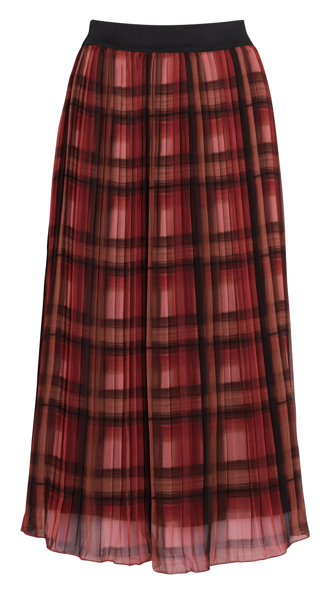 Plooirok met midi-lengte LA FEE MARABOUTEE Rood