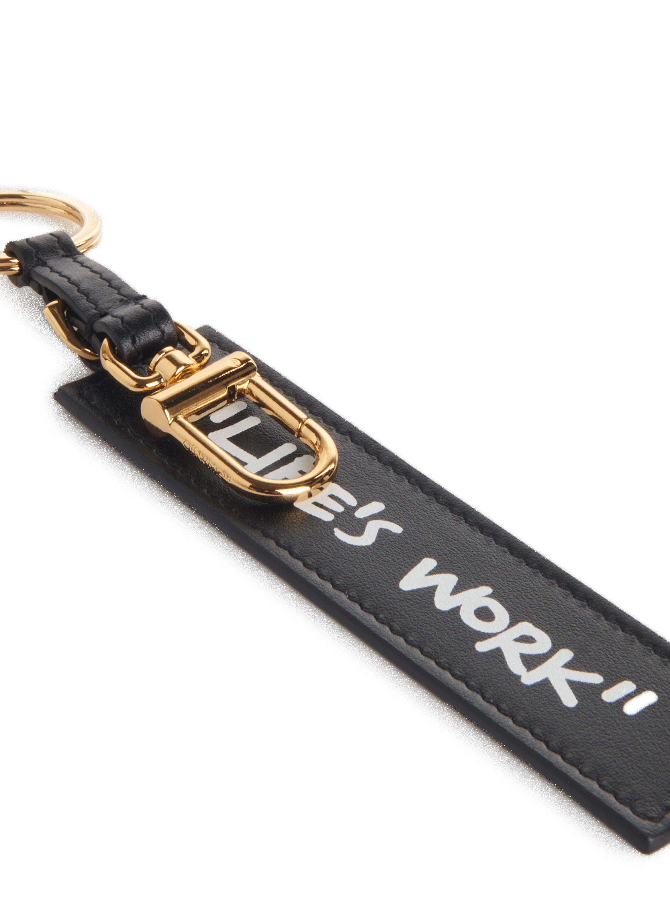 Leather keyring OFF-WHITE Black