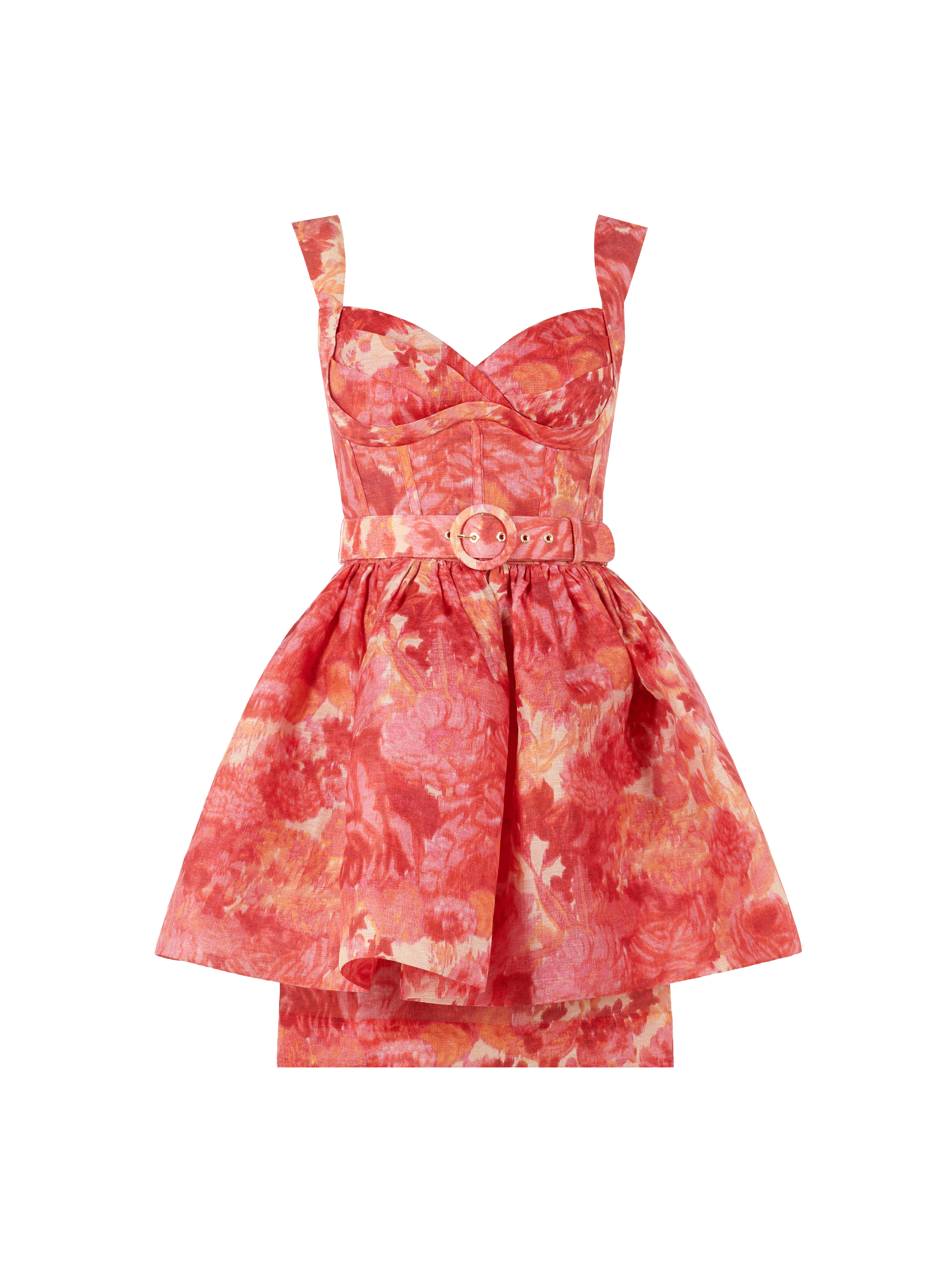 Robe courte High Tide en lin et en soie