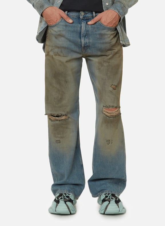 Worn-effect cotton jeans Blue by ACNE STUDIOS ACNE STUDIOS Worn-effect cotton jeans Blue
