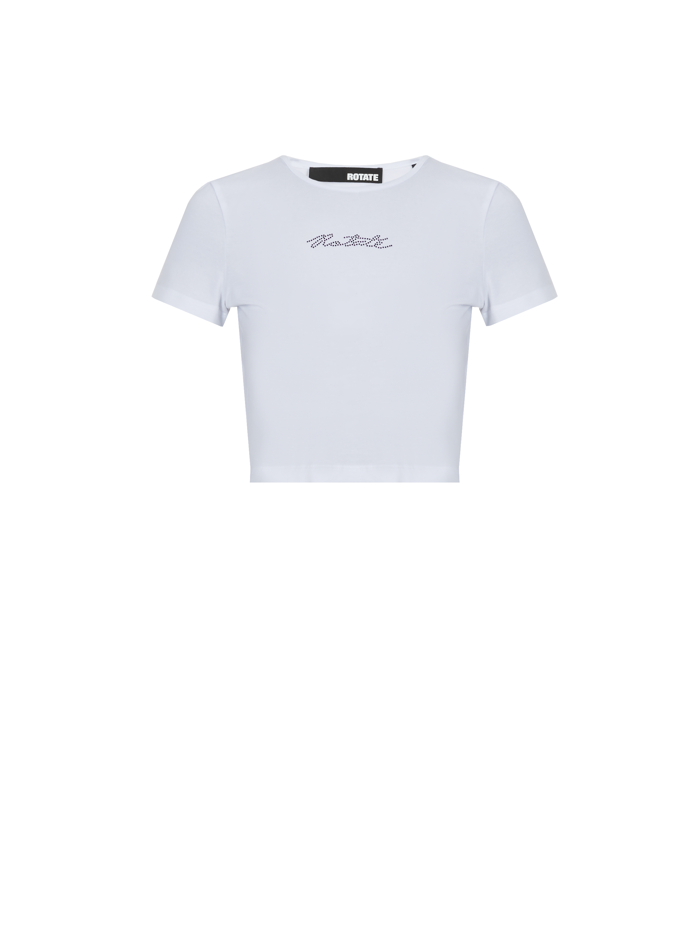 T-shirt court en coton  ROTATE Blanc