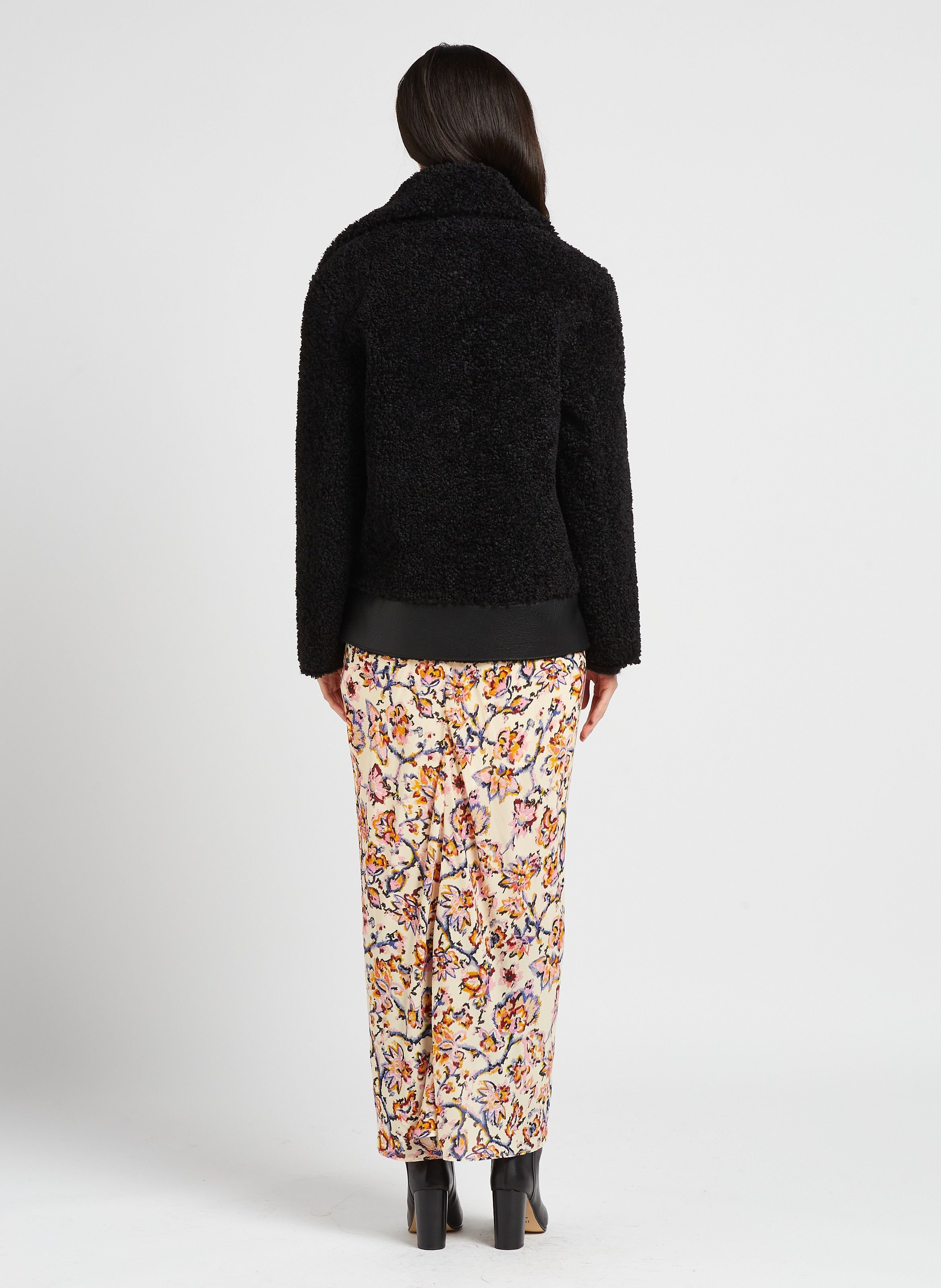 Bottes à talon en cuir venezuela JONAK Noir