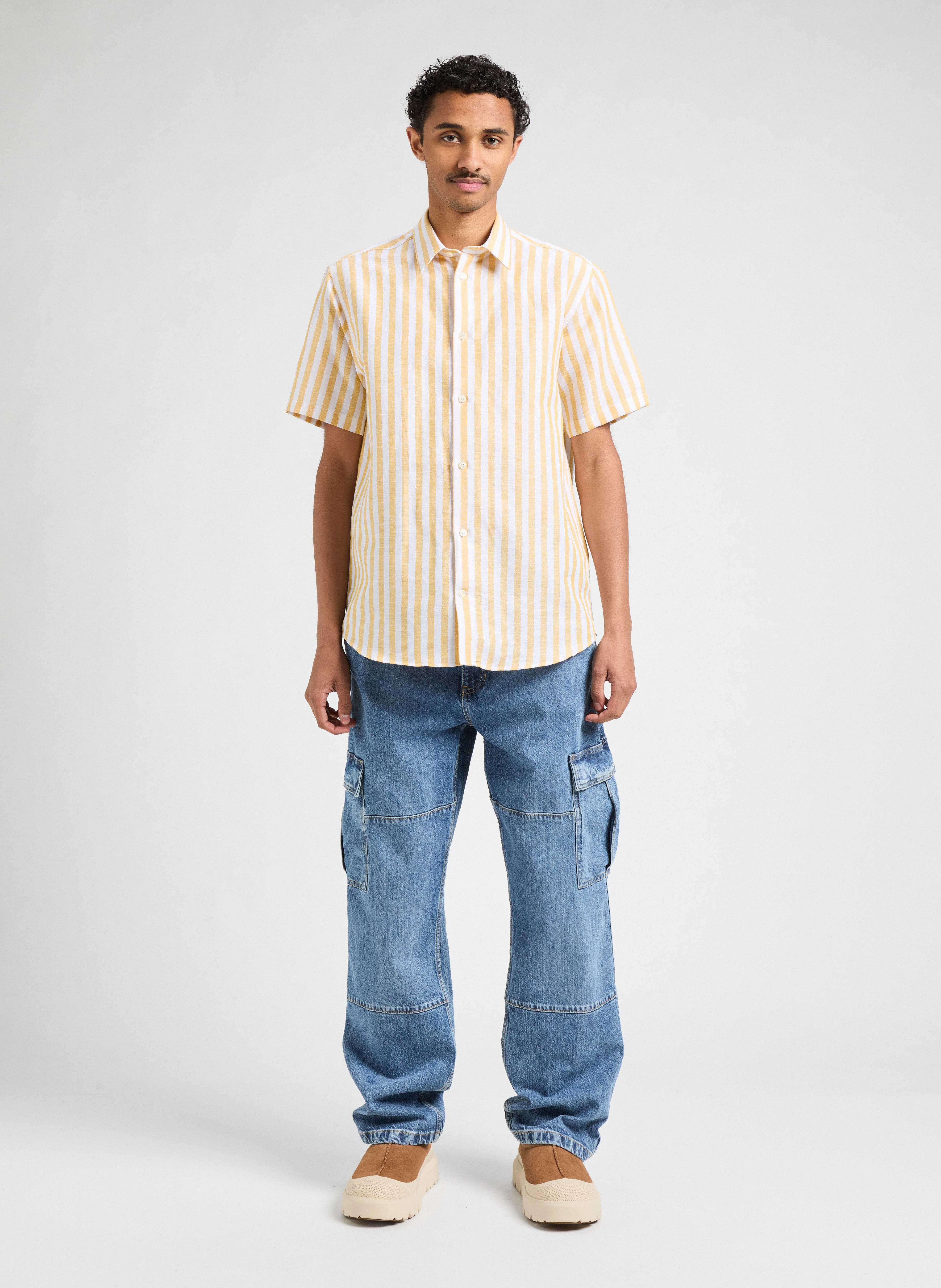 Chemise à rayures Jaune