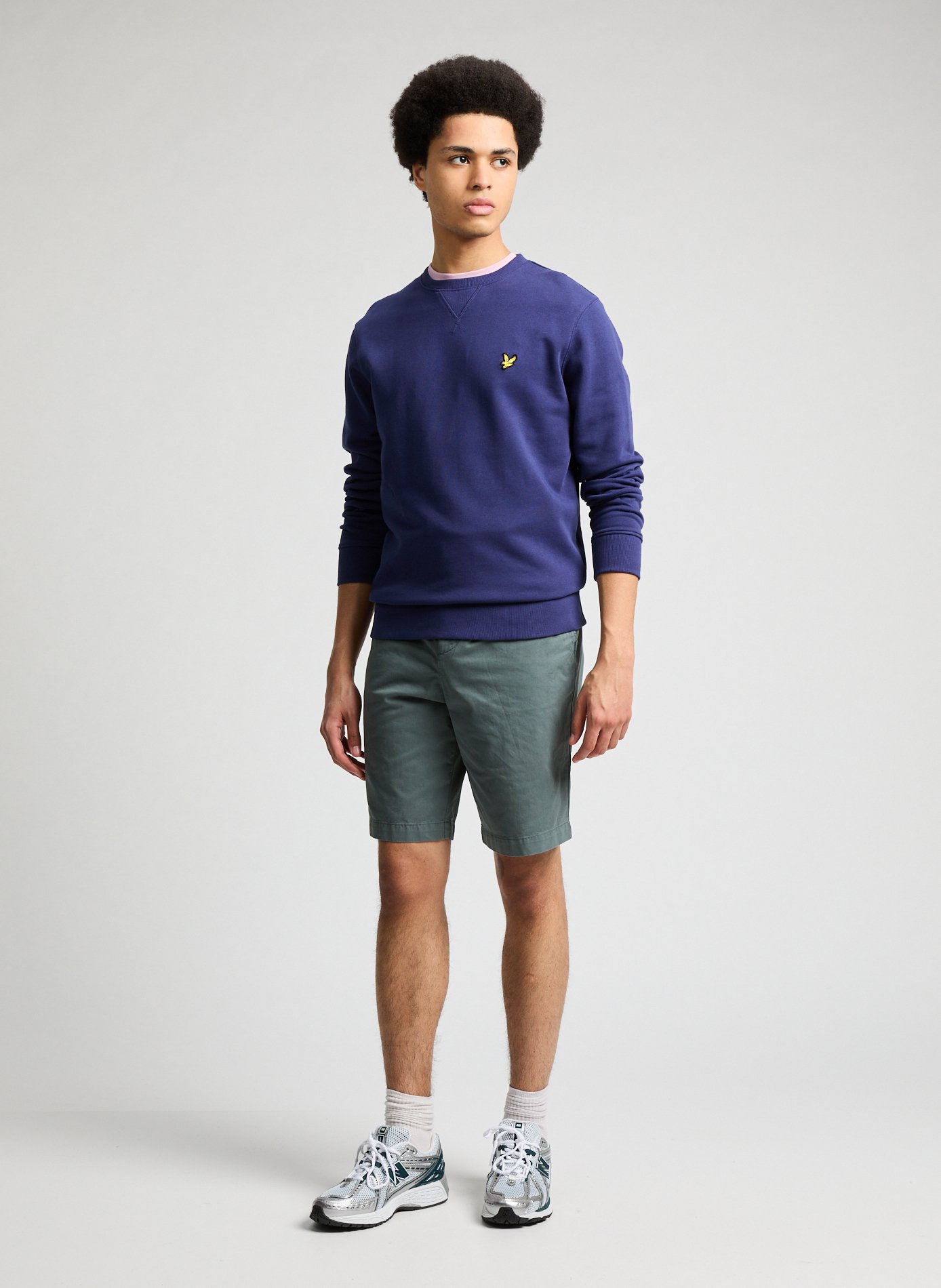 Sweatshirt droit  en coton LYLE & SCOTT Violet