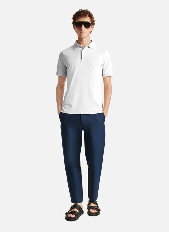 Polo manches courtes gabin col chemise coupe regular Blanc by FUSALP FUSALP Polo manches courtes gabin col chemise coupe regular Blanc