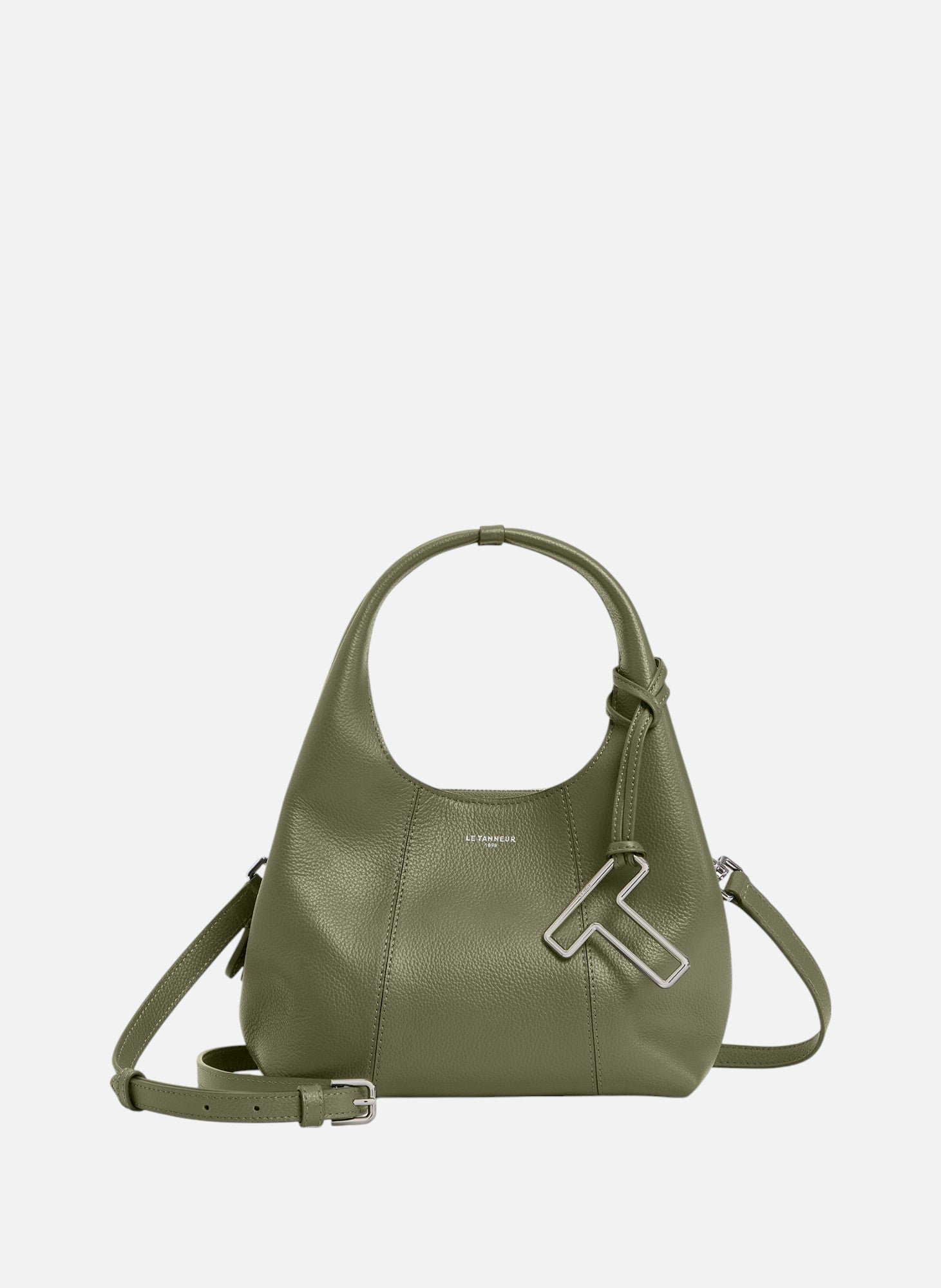 Petit sac à main juliette en cuir grainé LE TANNEUR Vert