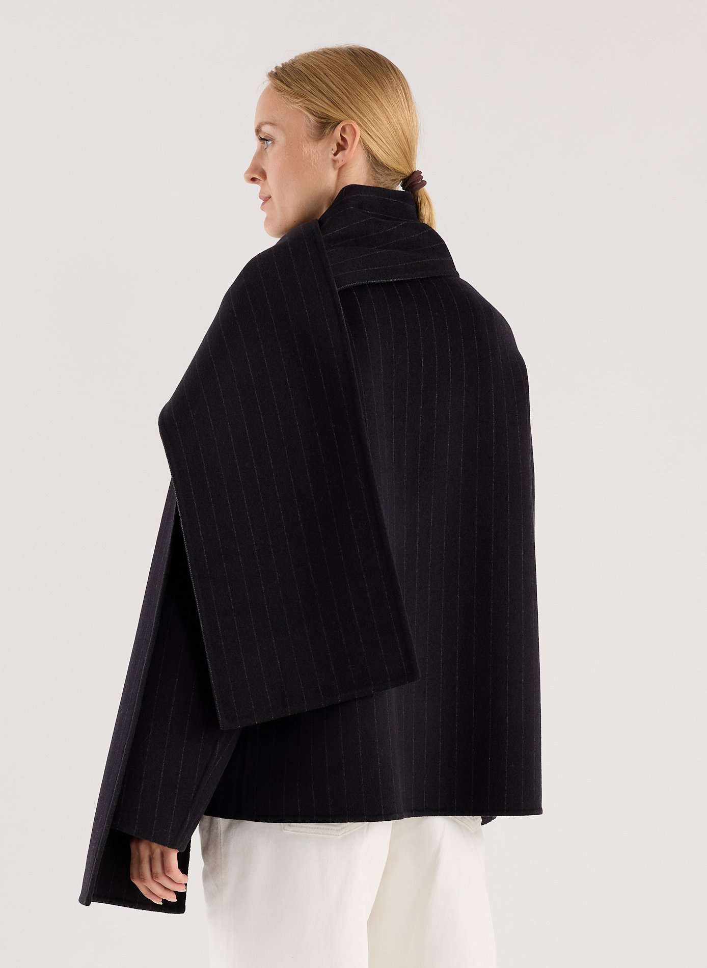 Manteau large Wuachan en laine mélangée SAISON 1865 Noir