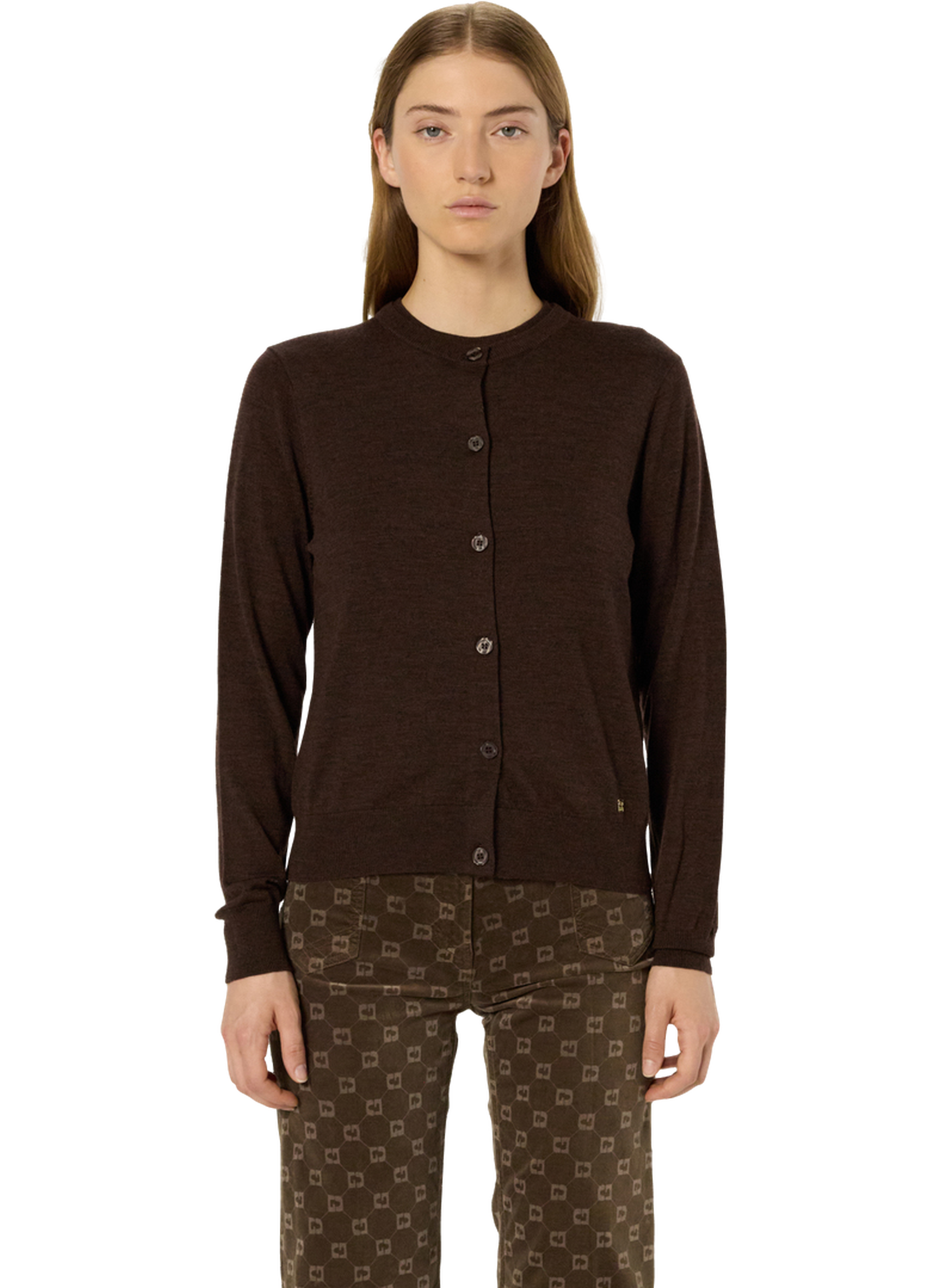 GERARD DAREL Gilet en laine mérinos fine - estelle Marron