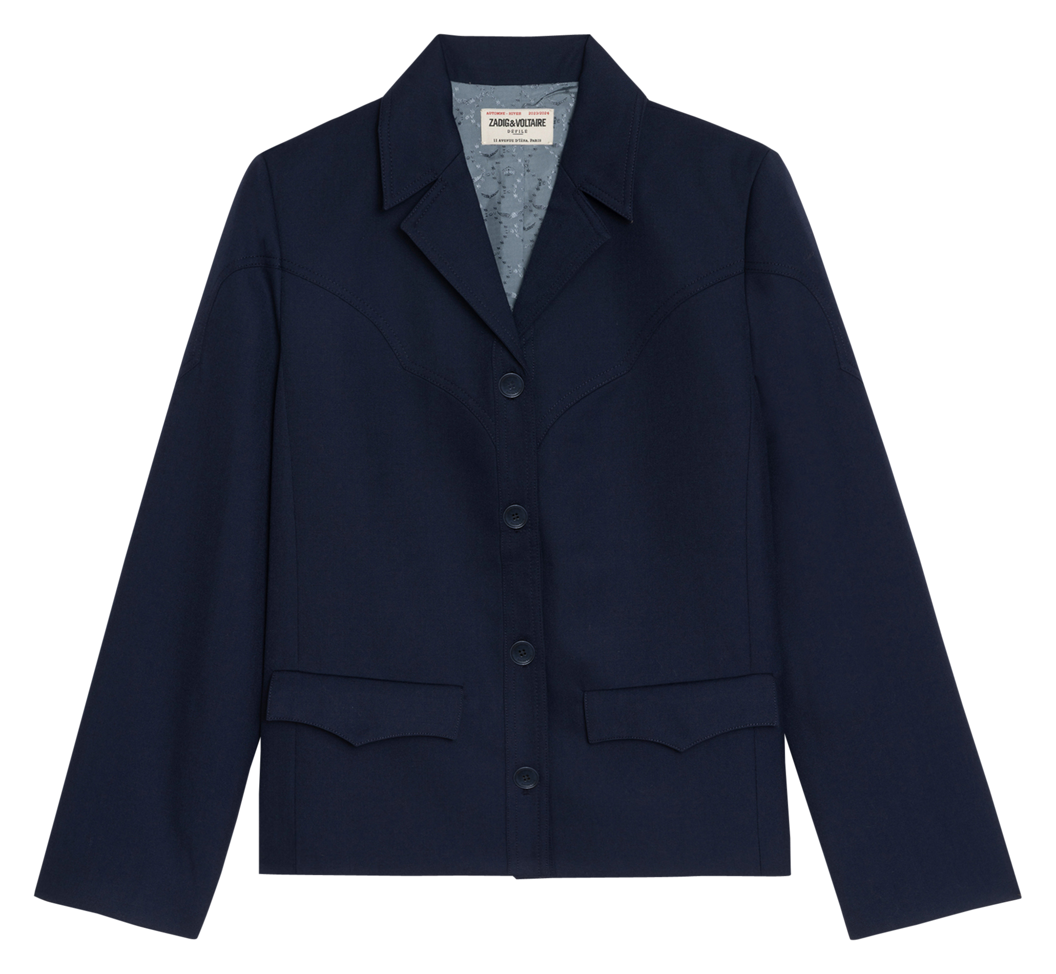 Blouson col tailleur lara ZADIG&VOLTAIRE Bleu