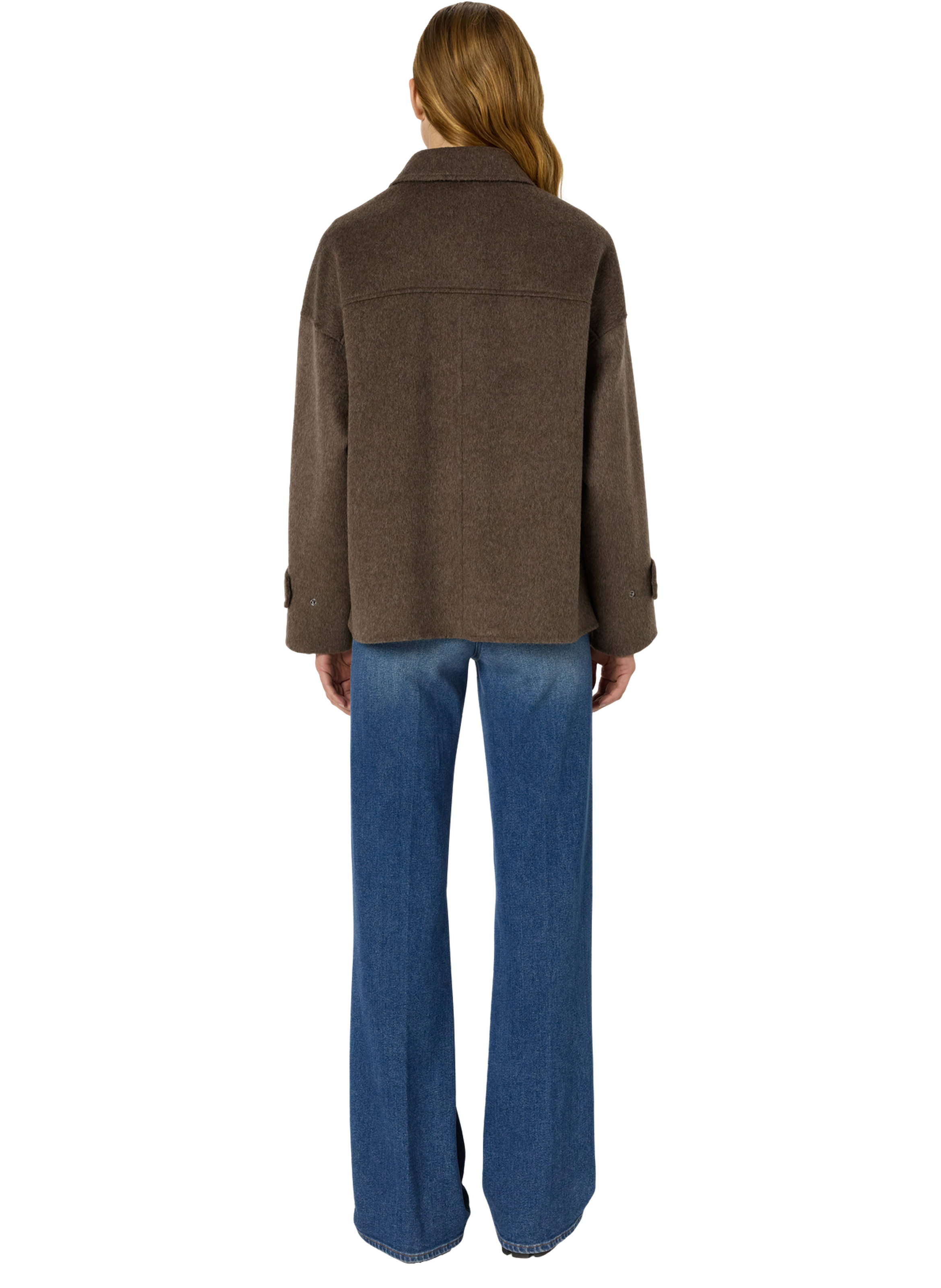 Surchemise en laine double face - melodie GERARD DAREL Marron