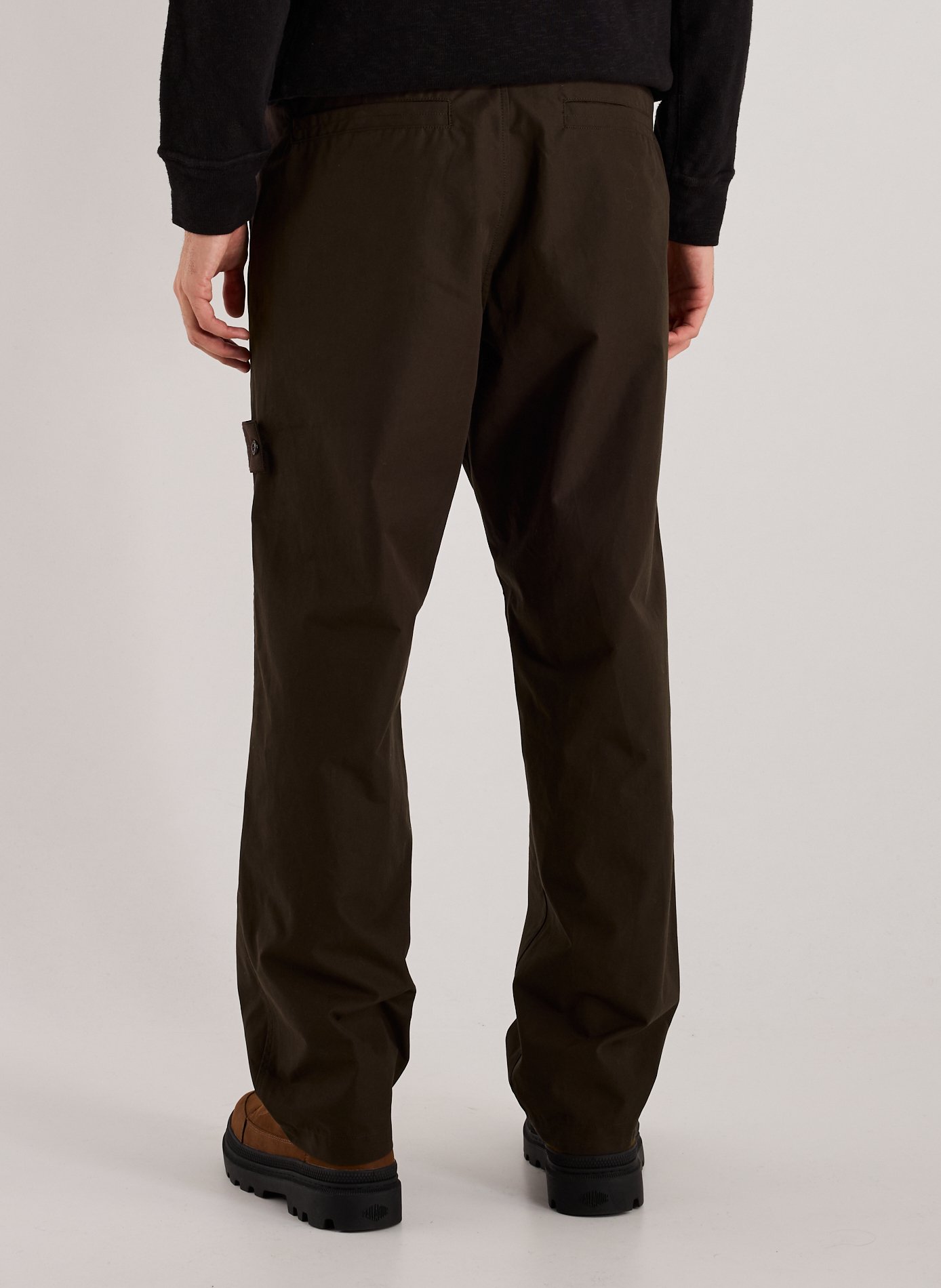 Loose cotton trousers STONE ISLAND Brown