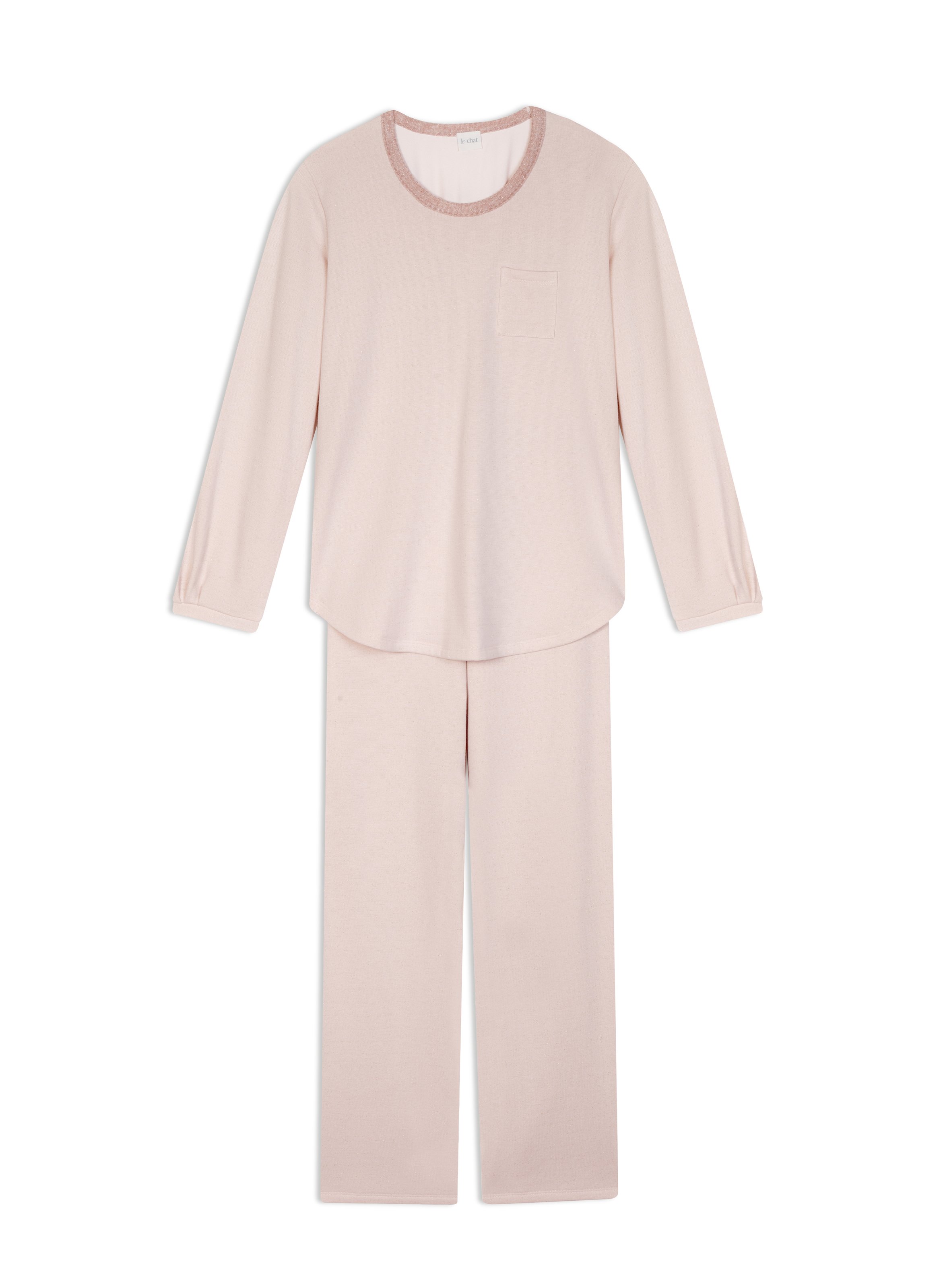 LE CHAT Ensemble homewear en molleton lurex eclat 112 Rose