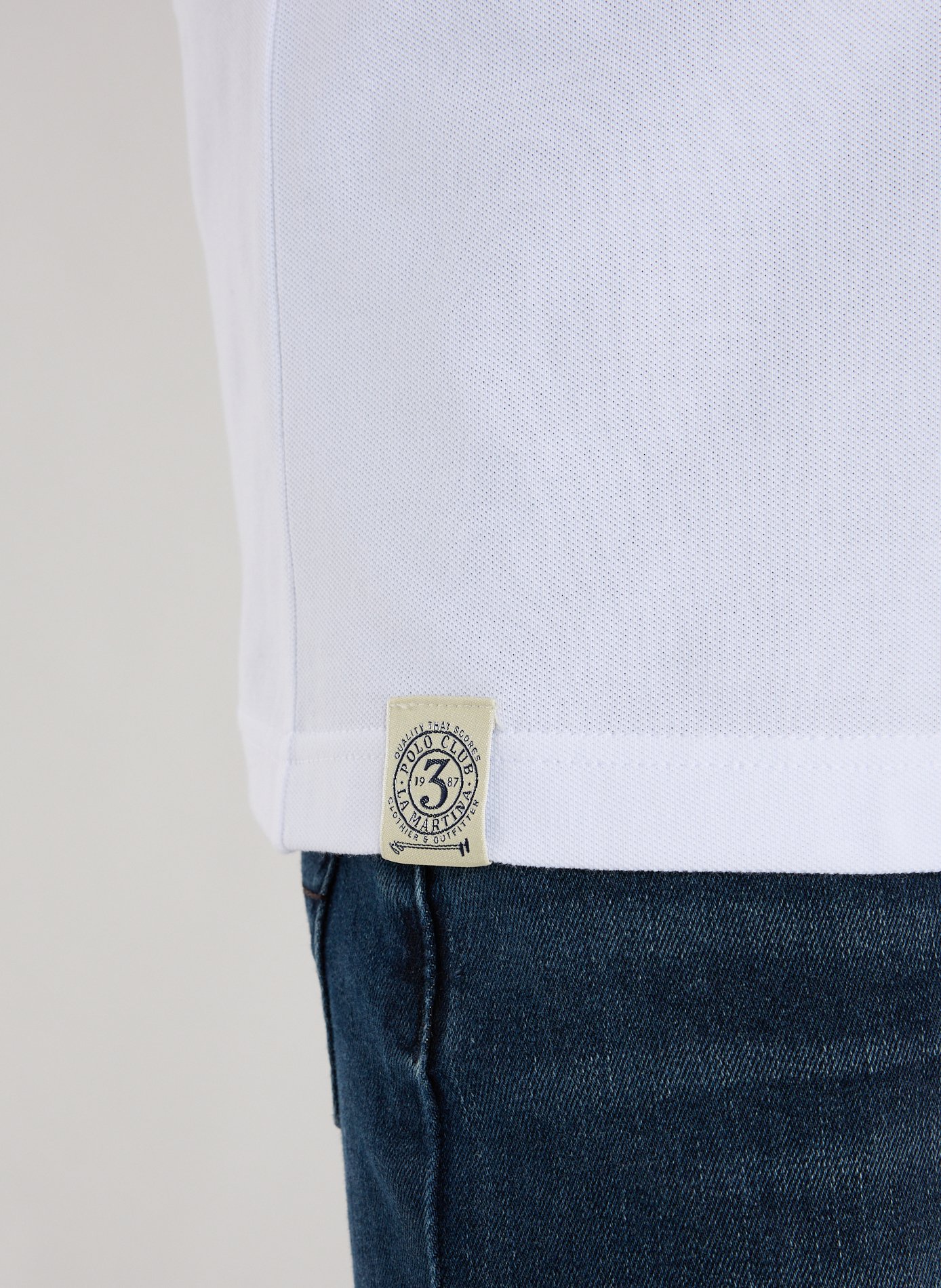 T-shirt en coton mélangé LA MARTINA Blanc