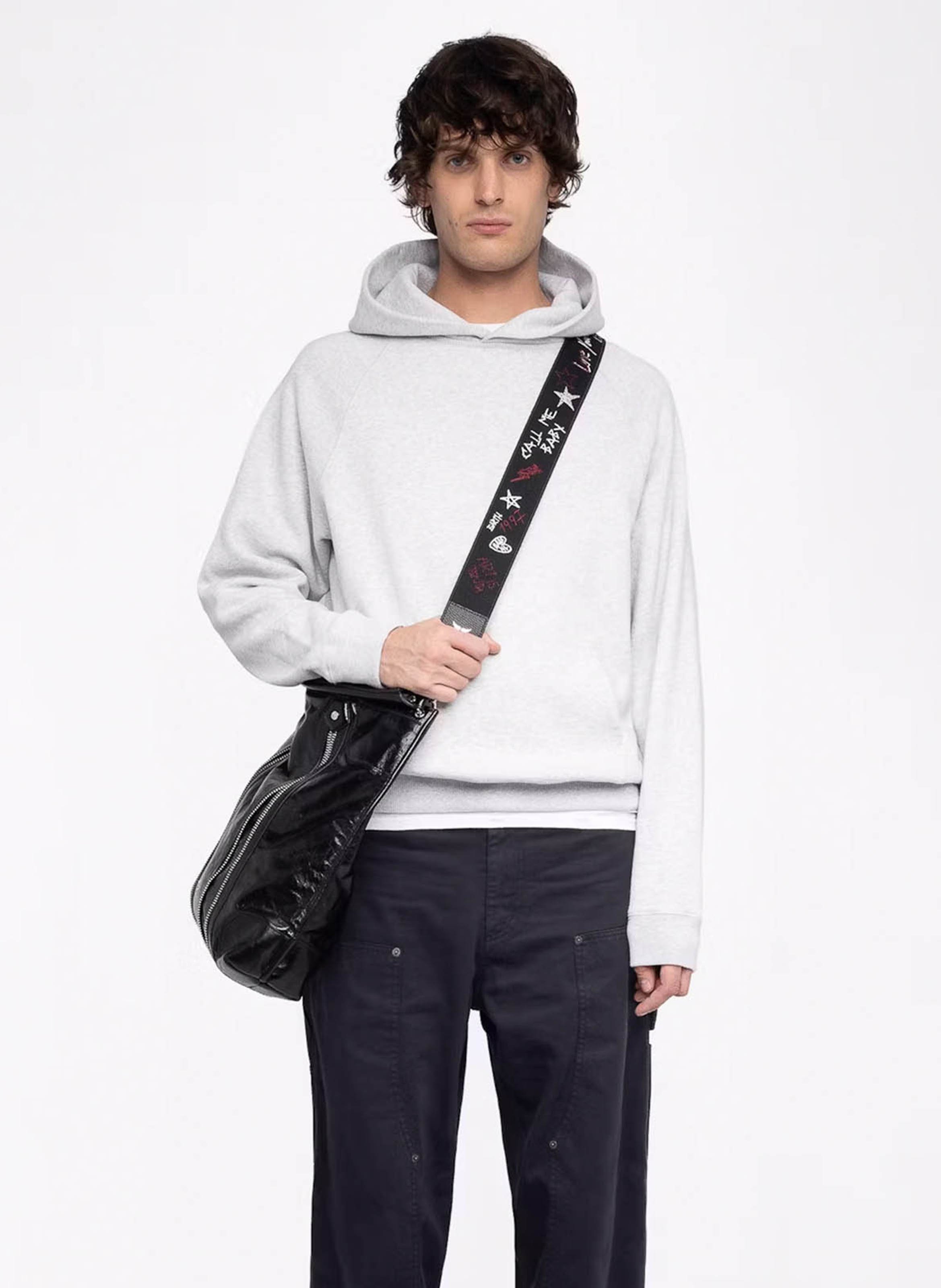 Sweat à capuche droit en coton georgio ZADIG&VOLTAIRE Gris