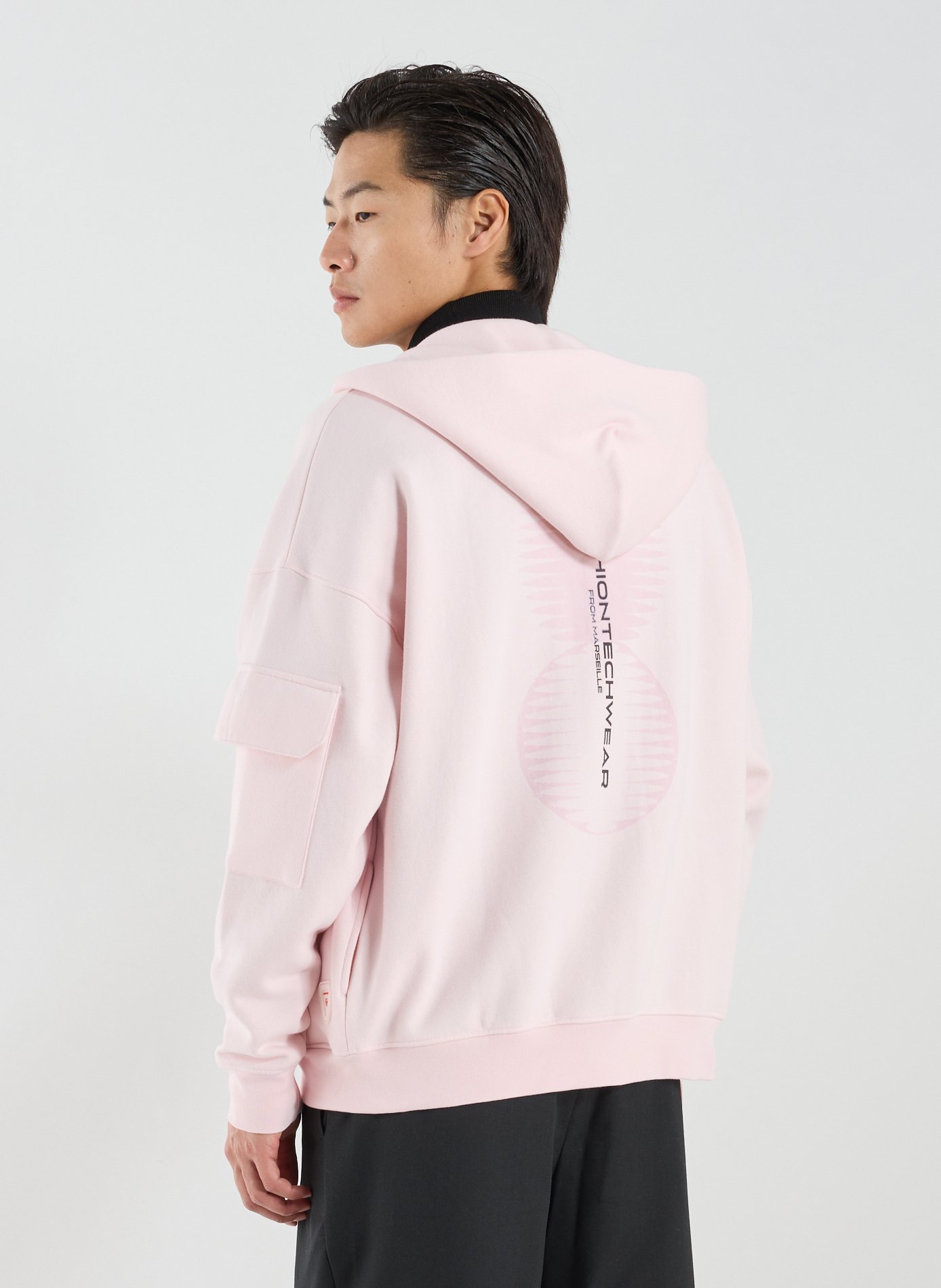 Sweat zippé à capuche en coton mélangé GERTRUDE ET GASTON Rose