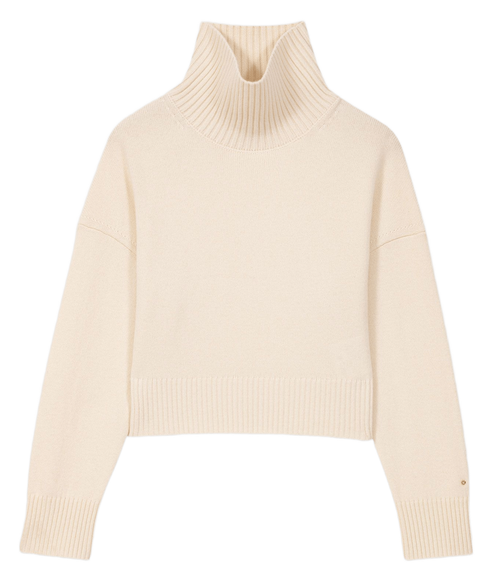 Pull court ample uni en cachemire mélangé MAJE Beige