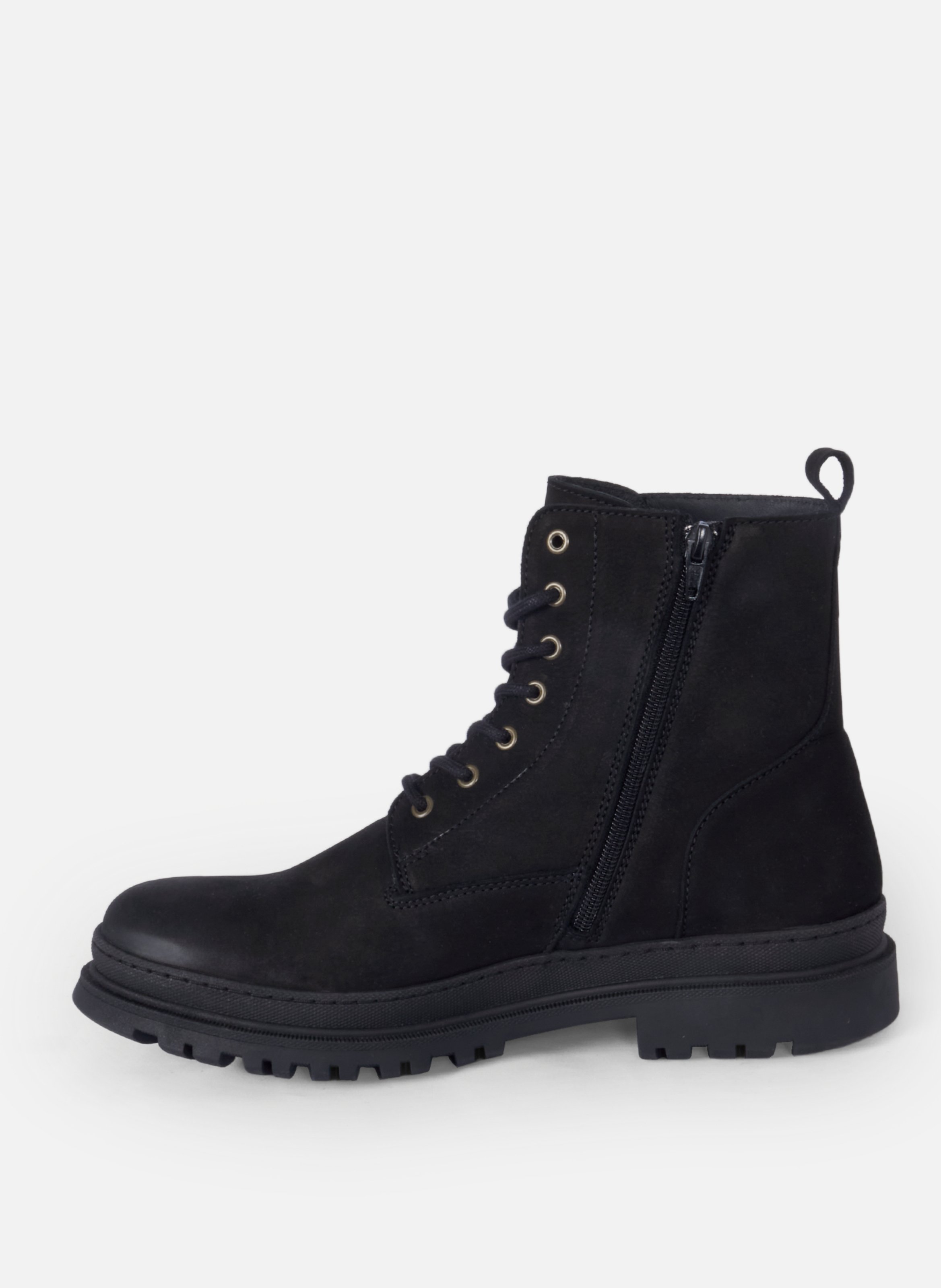 Boots lacet sacha cuir nubuck noir JULES & JENN Noir