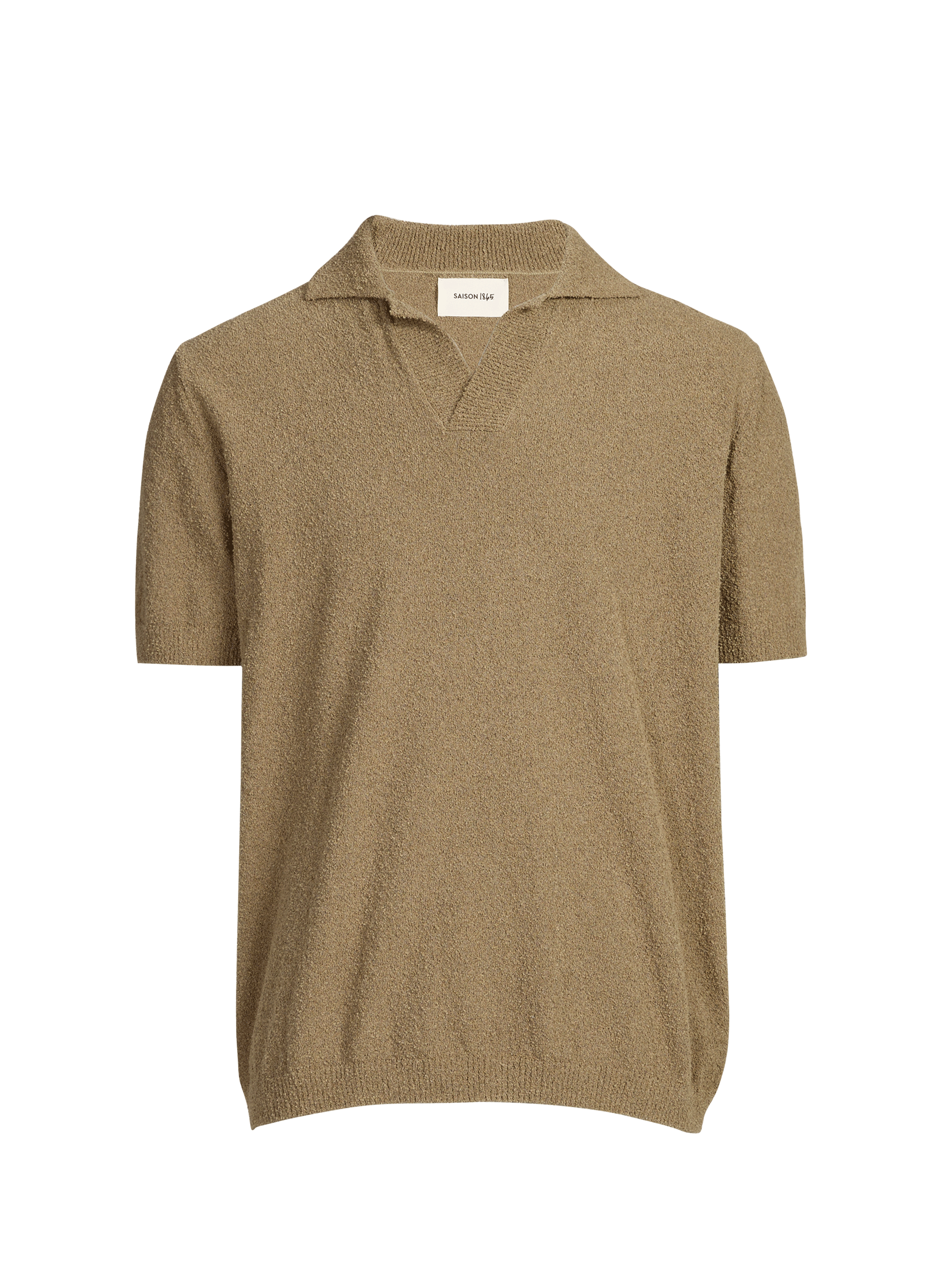 Short-sleeved blended cotton Hula polo SAISON 1865 Khaki