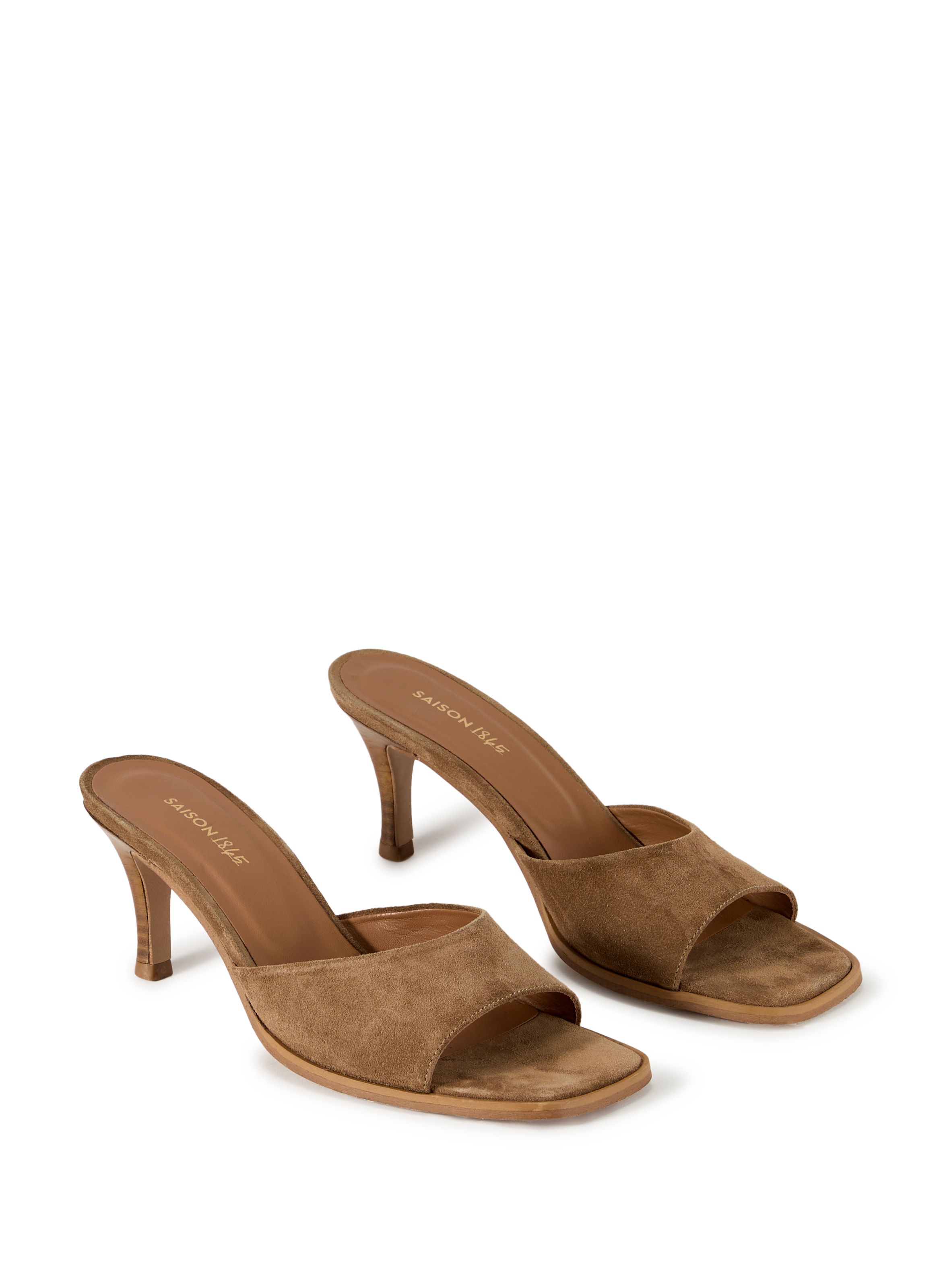 Frisson Leather Mules SAISON 1865 Beige