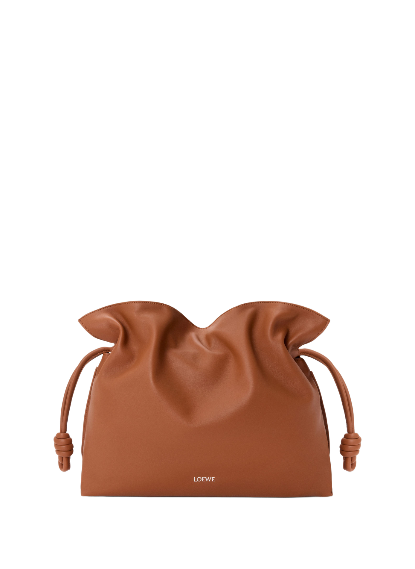 Flamenco clutch Grand modèle en cuir de veau nappa LOEWE Beige