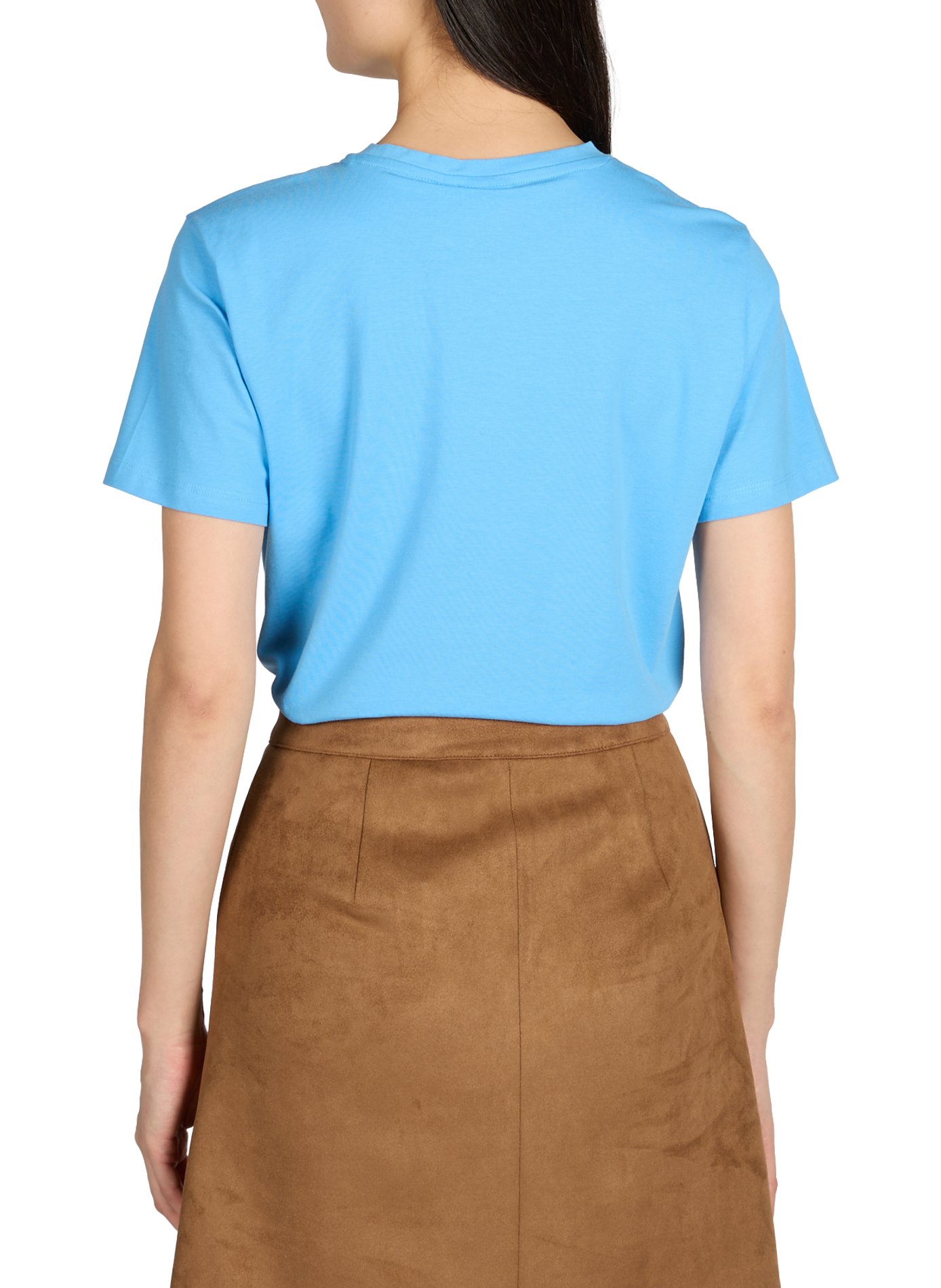 Round-neck Vinora T-shirt in blended cotton VILA Blue
