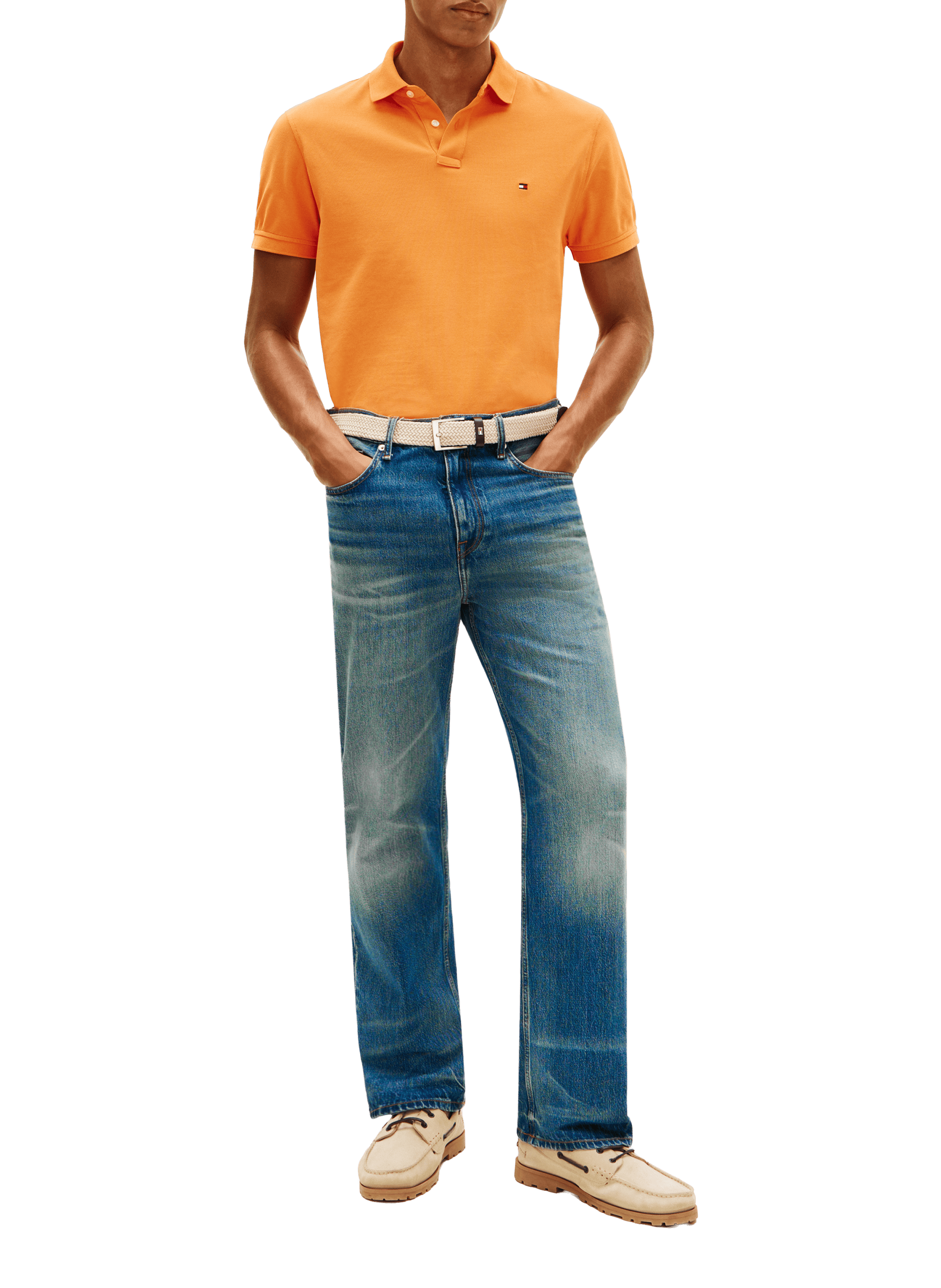 Polo en coton organique TOMMY HILFIGER Orange