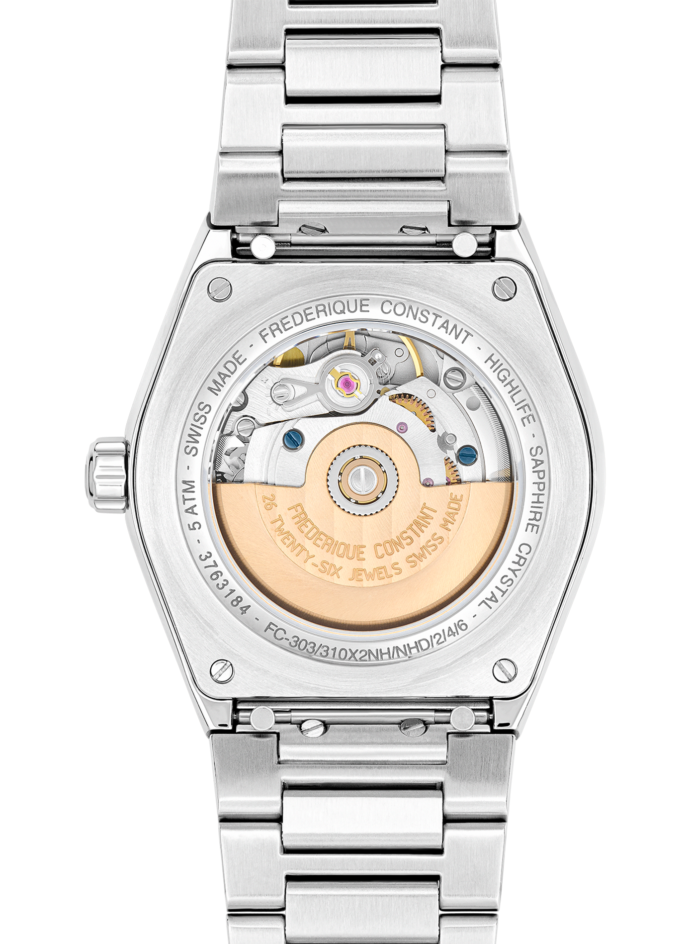 Montre Highlife Ladies Automatic en acier inoxydable FREDERIQUE CONSTANT Blanc