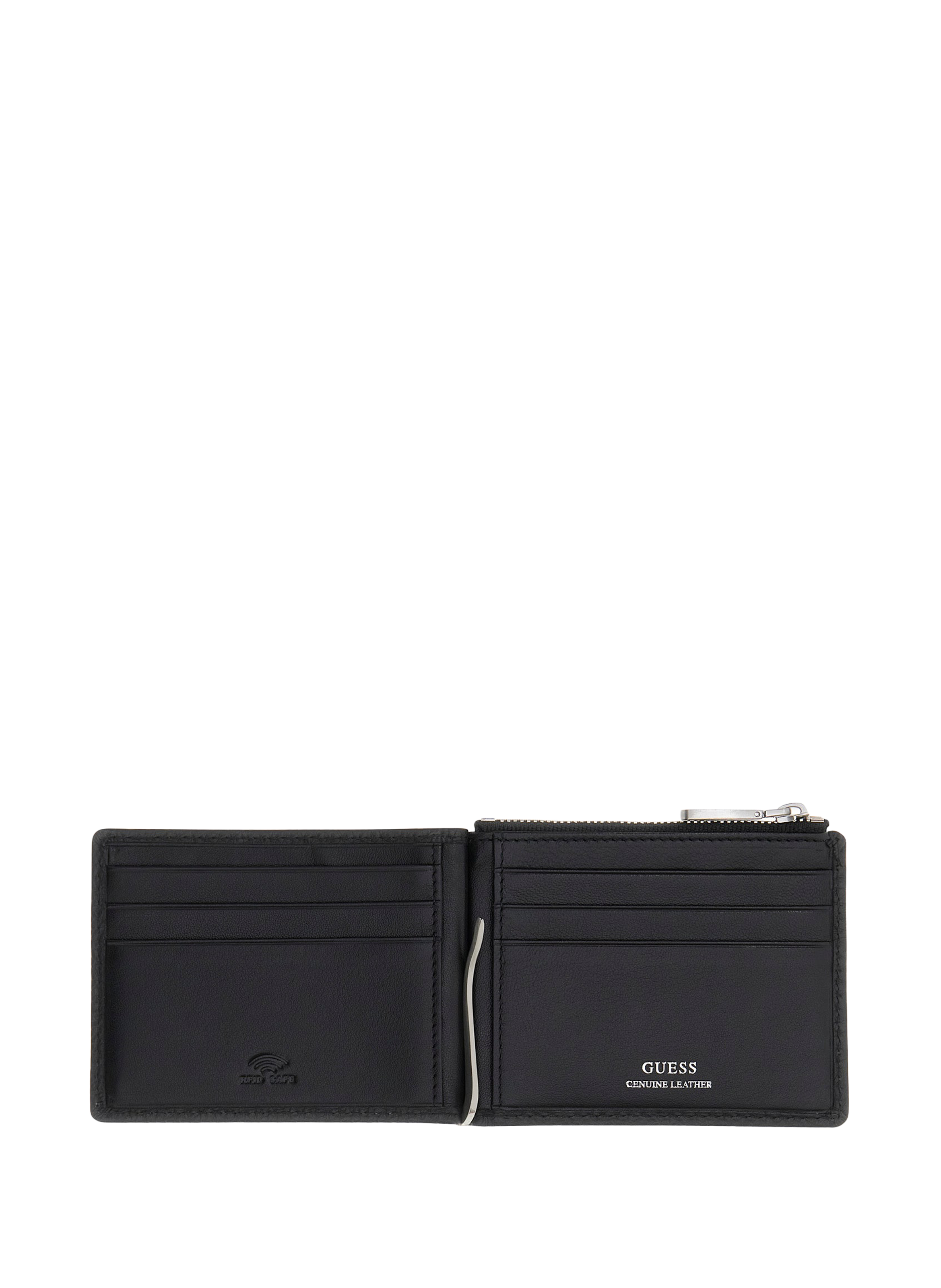 Boston cow leather card holder GUESS Black