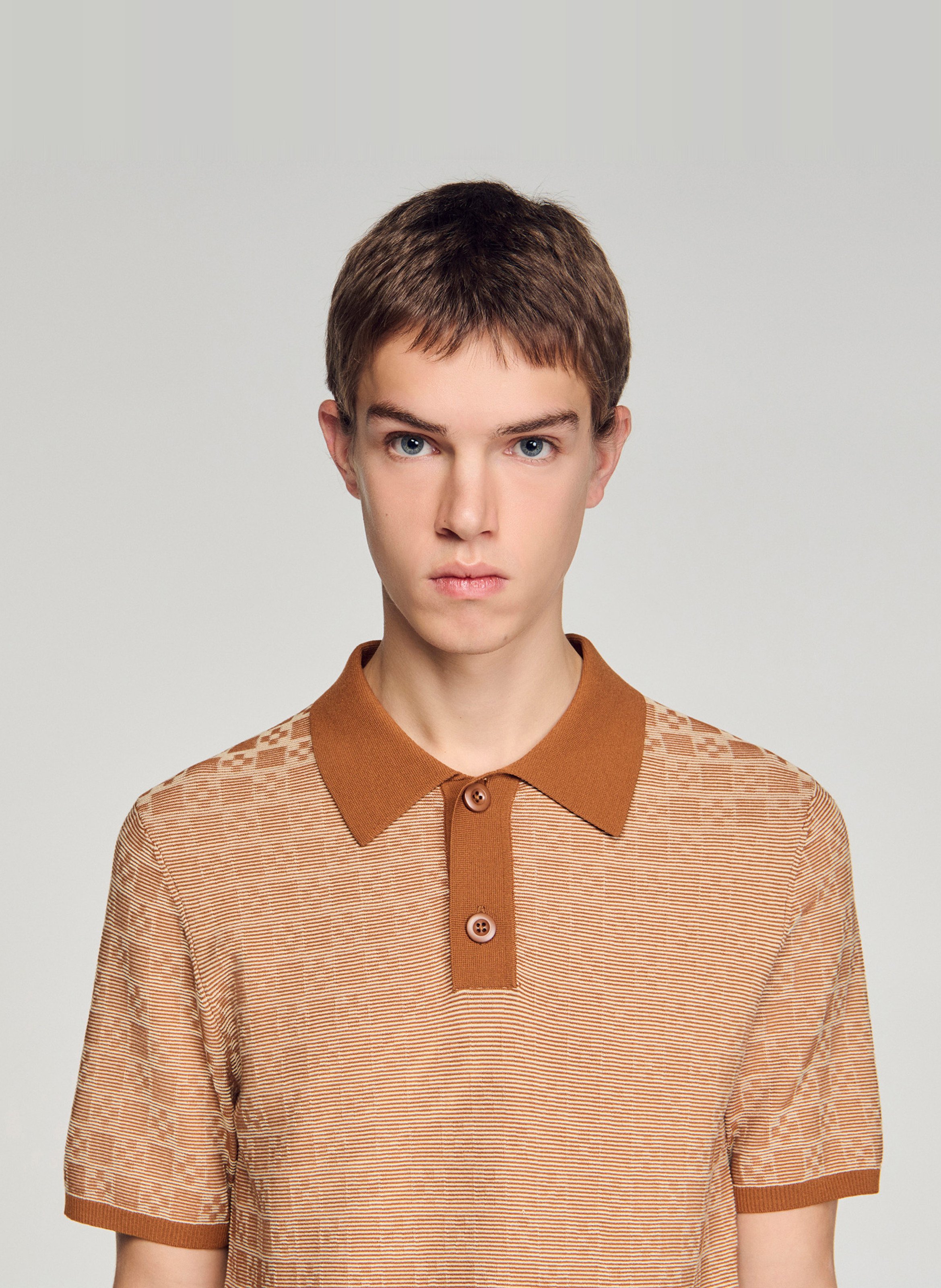 Polo regular-fit SANDRO Marron