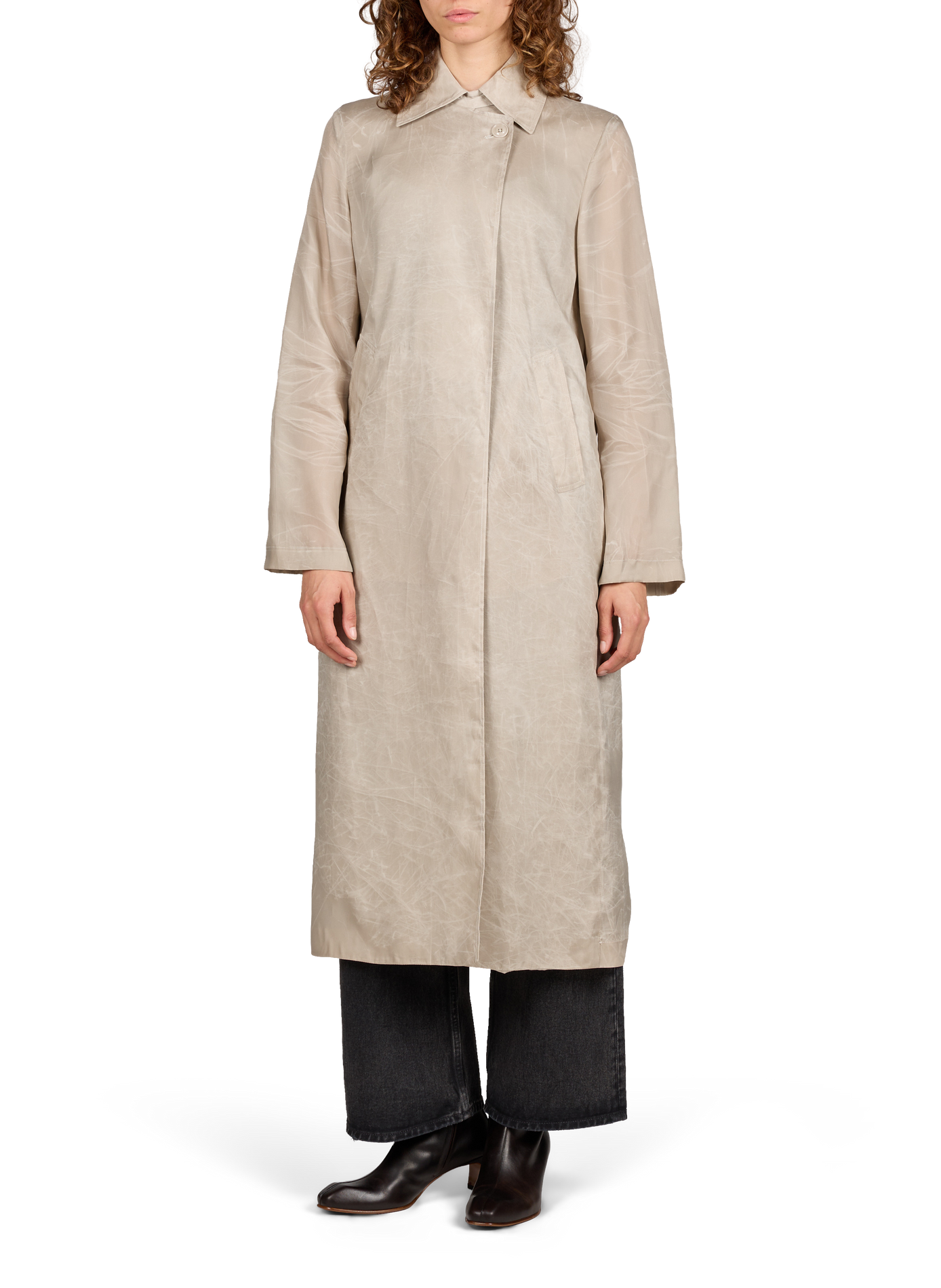 Long cupro trench coat OUR LEGACY Beige