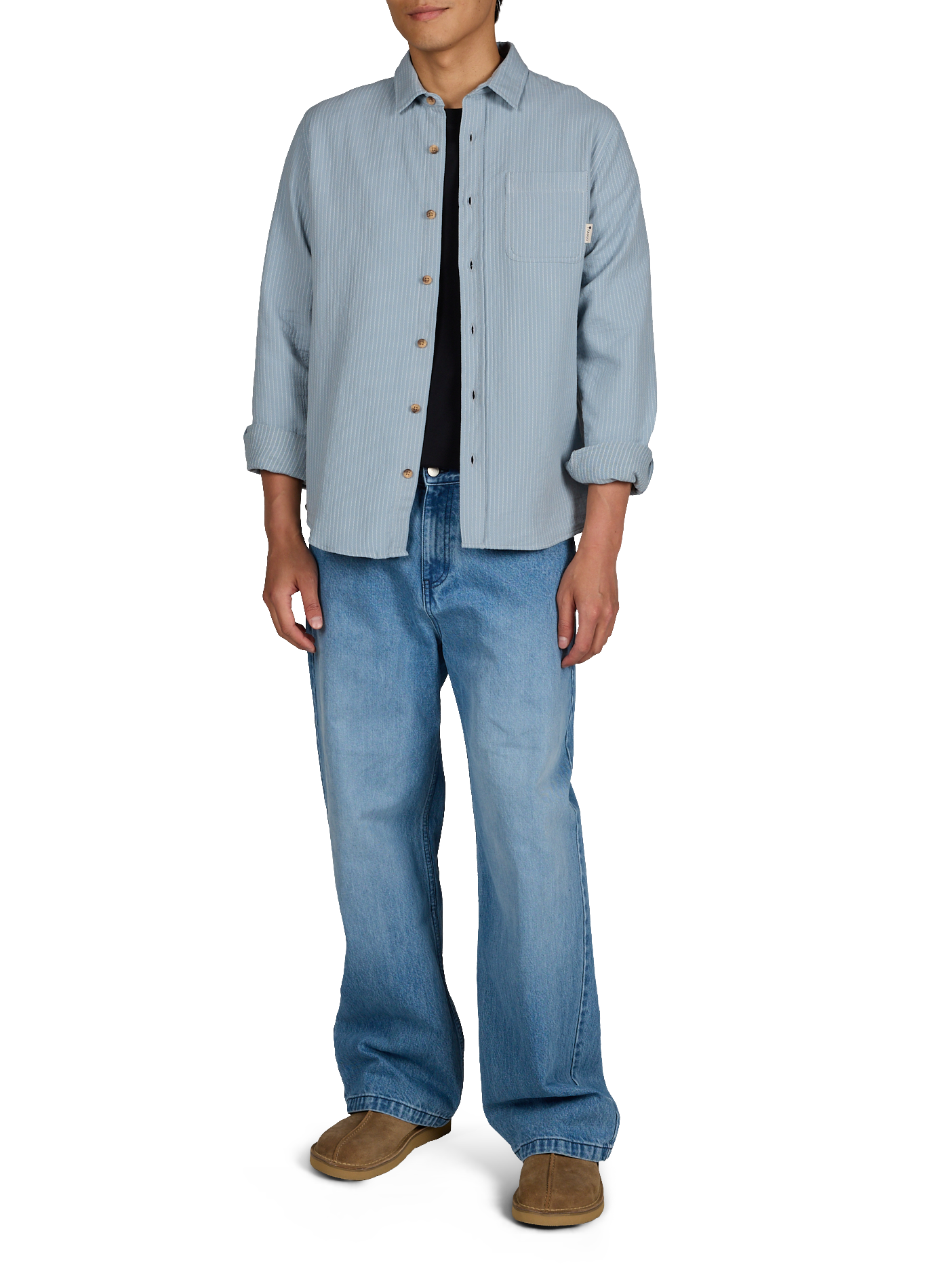 Textured cotton Signy shirt. FAGUO Grey