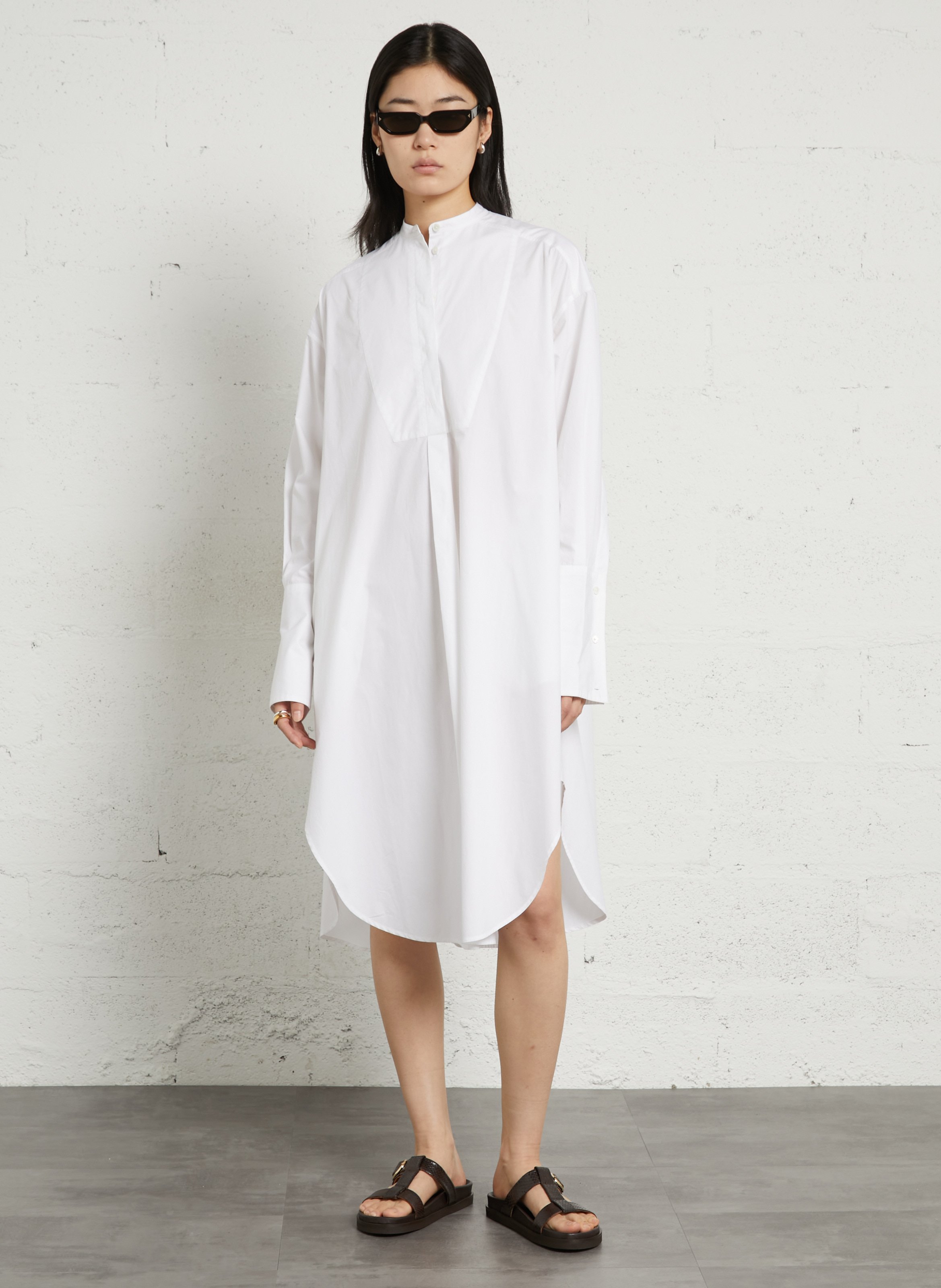 Mules plates en cuir fajar BOBBIES Marron