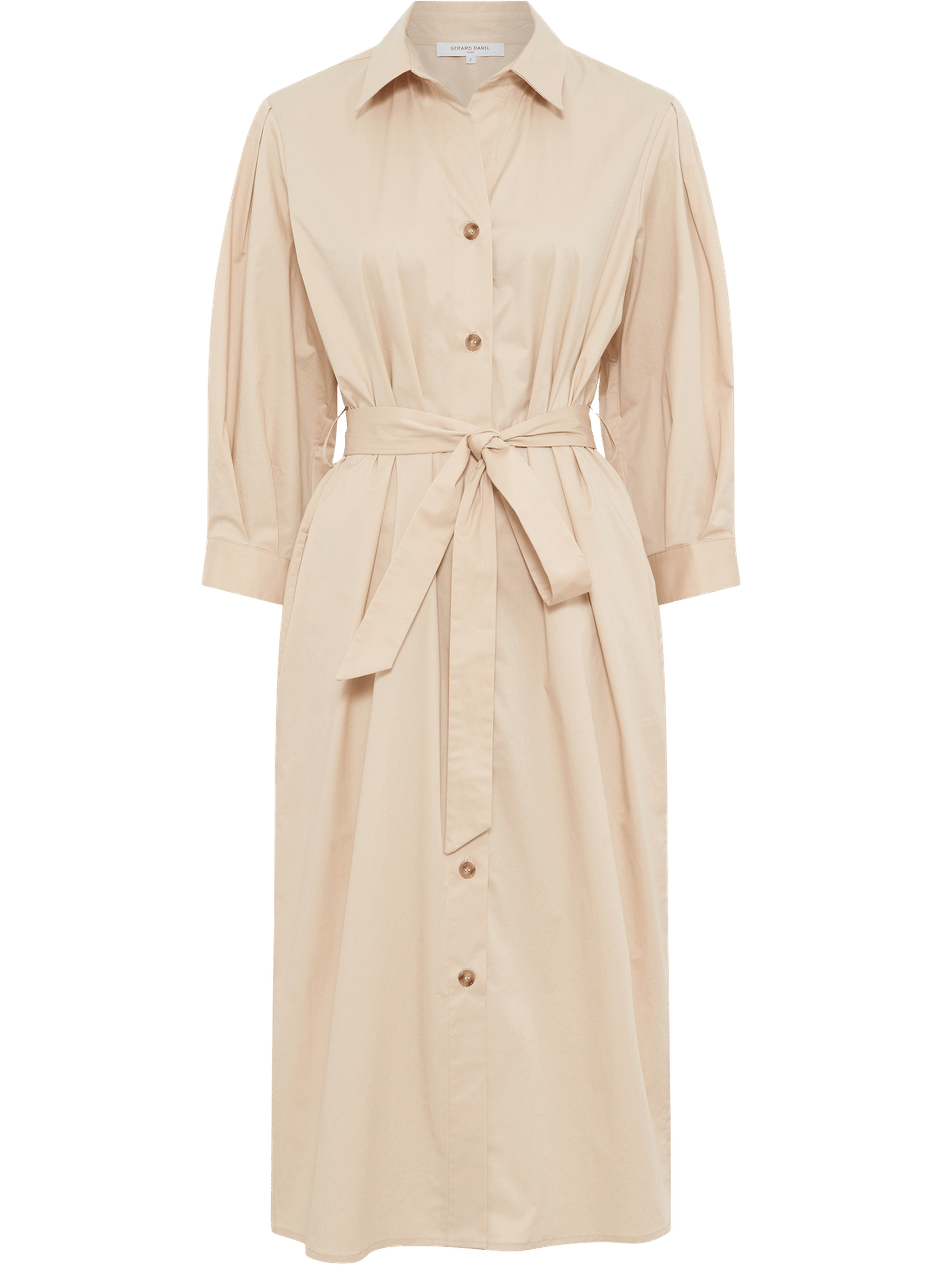 Robe chemise en coton - ralia GERARD DAREL Beige
