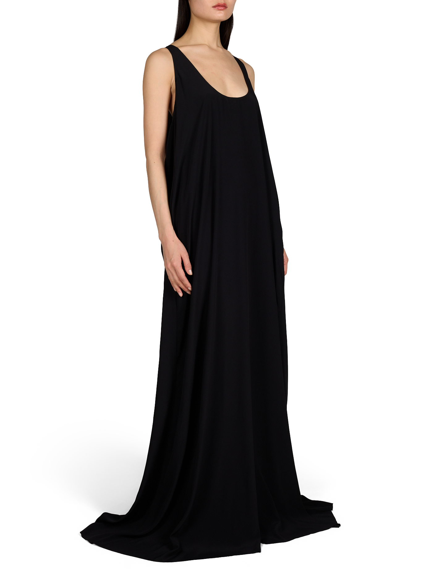 Robe longue décolleté rond profond RICK OWENS Noir