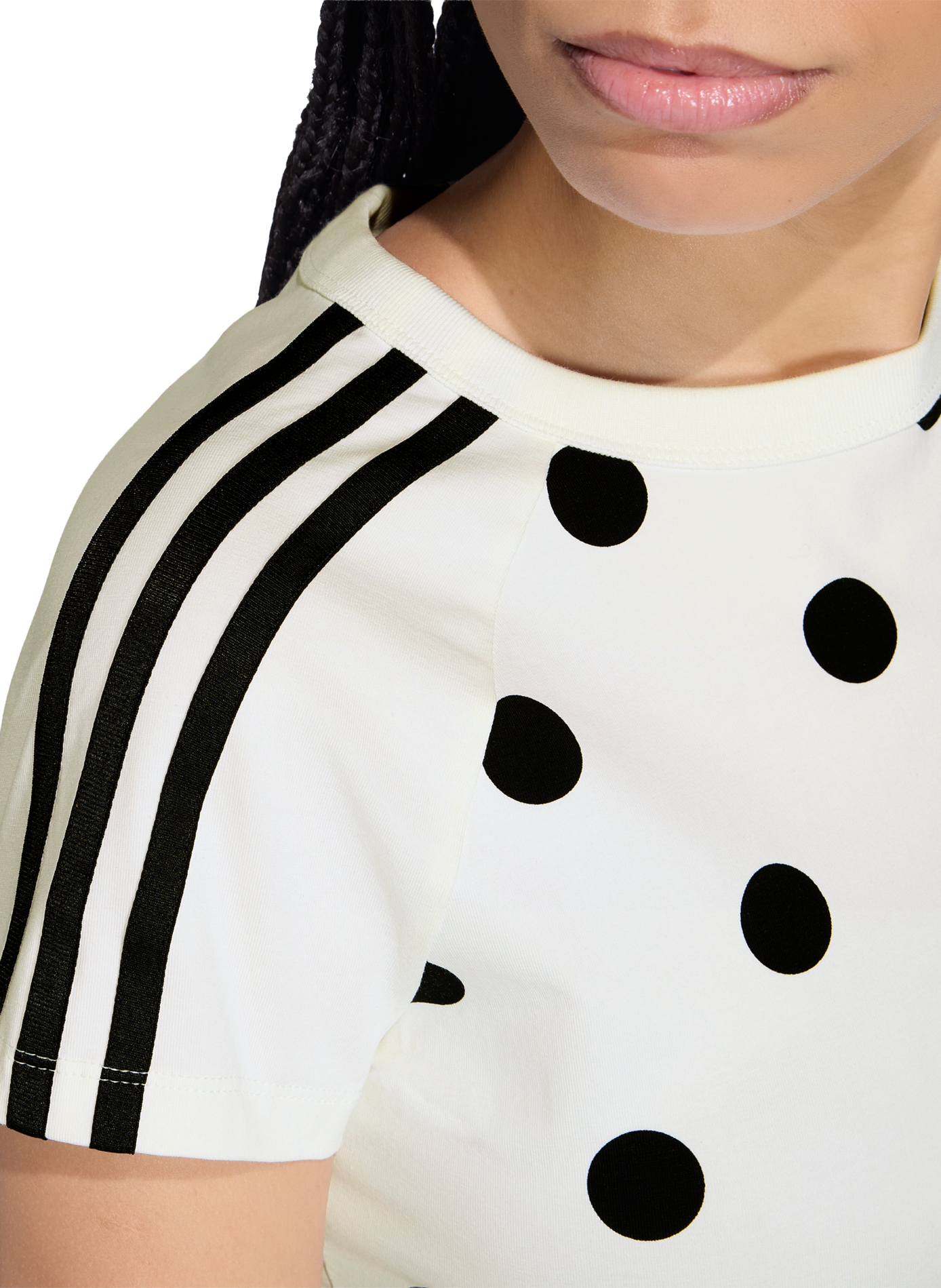 Slim Cali polka dot T-shirt ADIDAS White